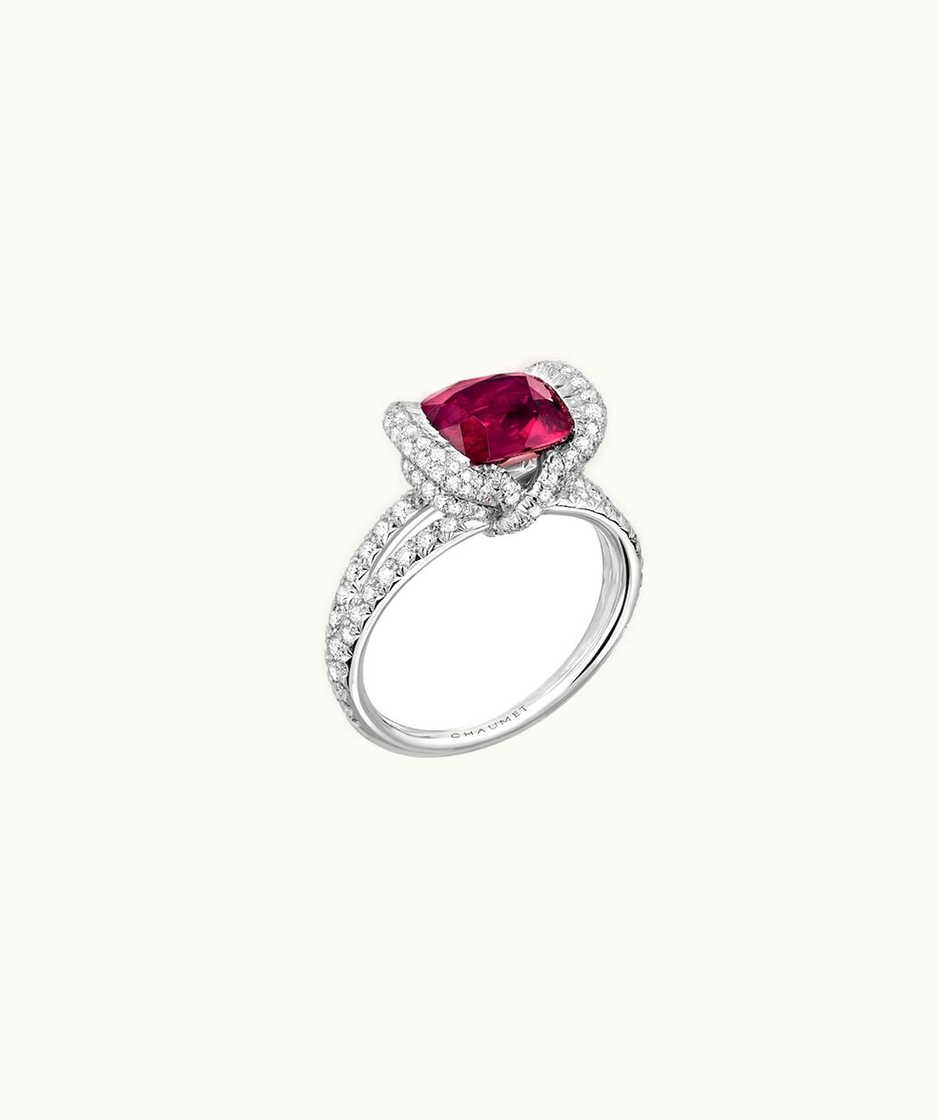 Chaumet Chaumet Liens d'Amour Ring White Gold, Ruby, Diamonds