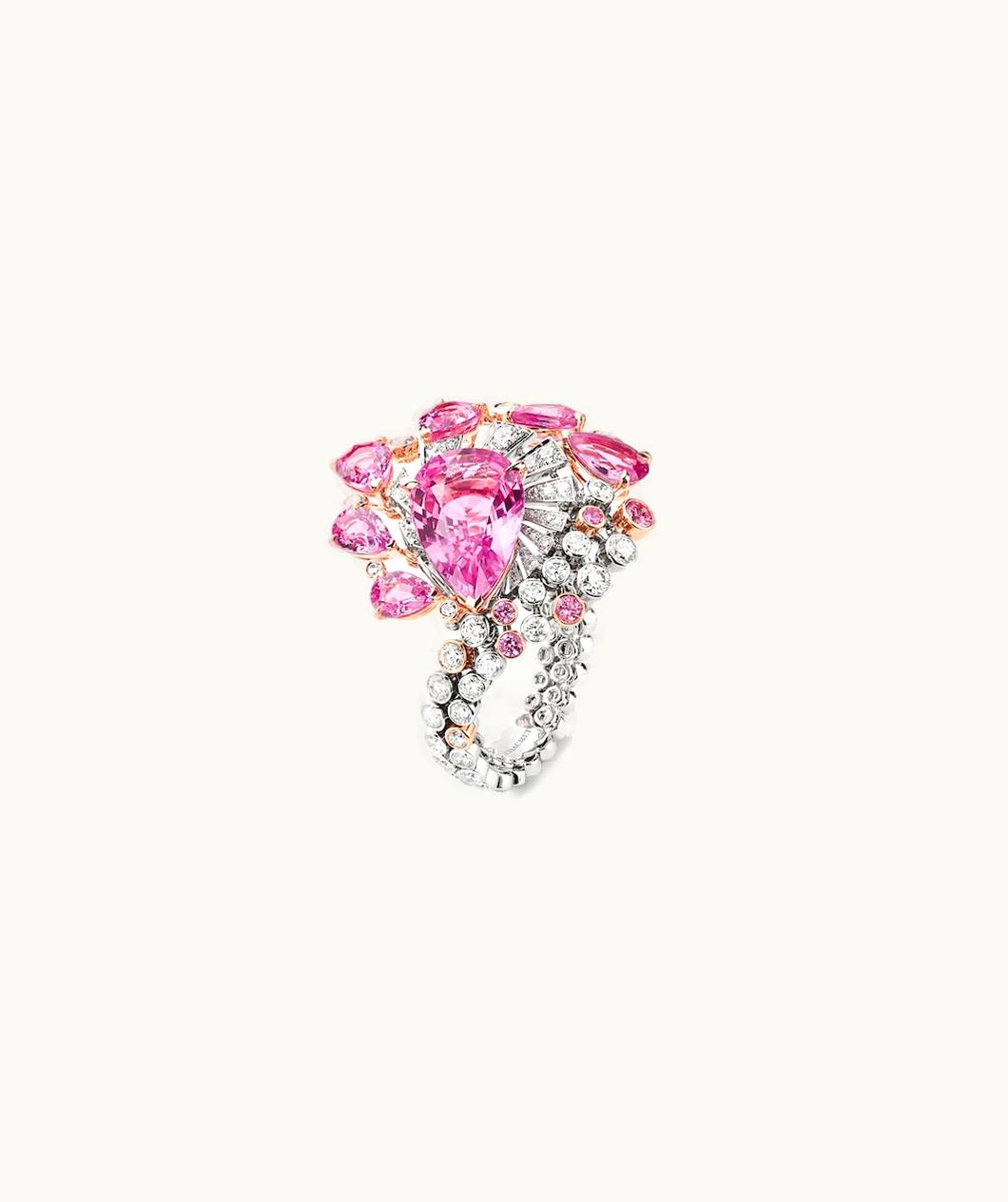 Chaumet Chaumet Lueurs d'Orage Ring White Gold, Rose Gold, Pink Sapphires, Diamonds