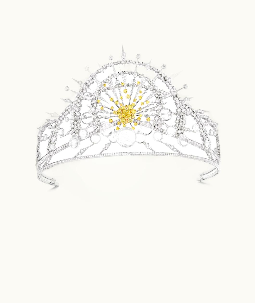 Chaumet Chaumet Soleil Glorieux Tiara White Gold, Yellow Gold, Yellow Diamonds, Diamonds