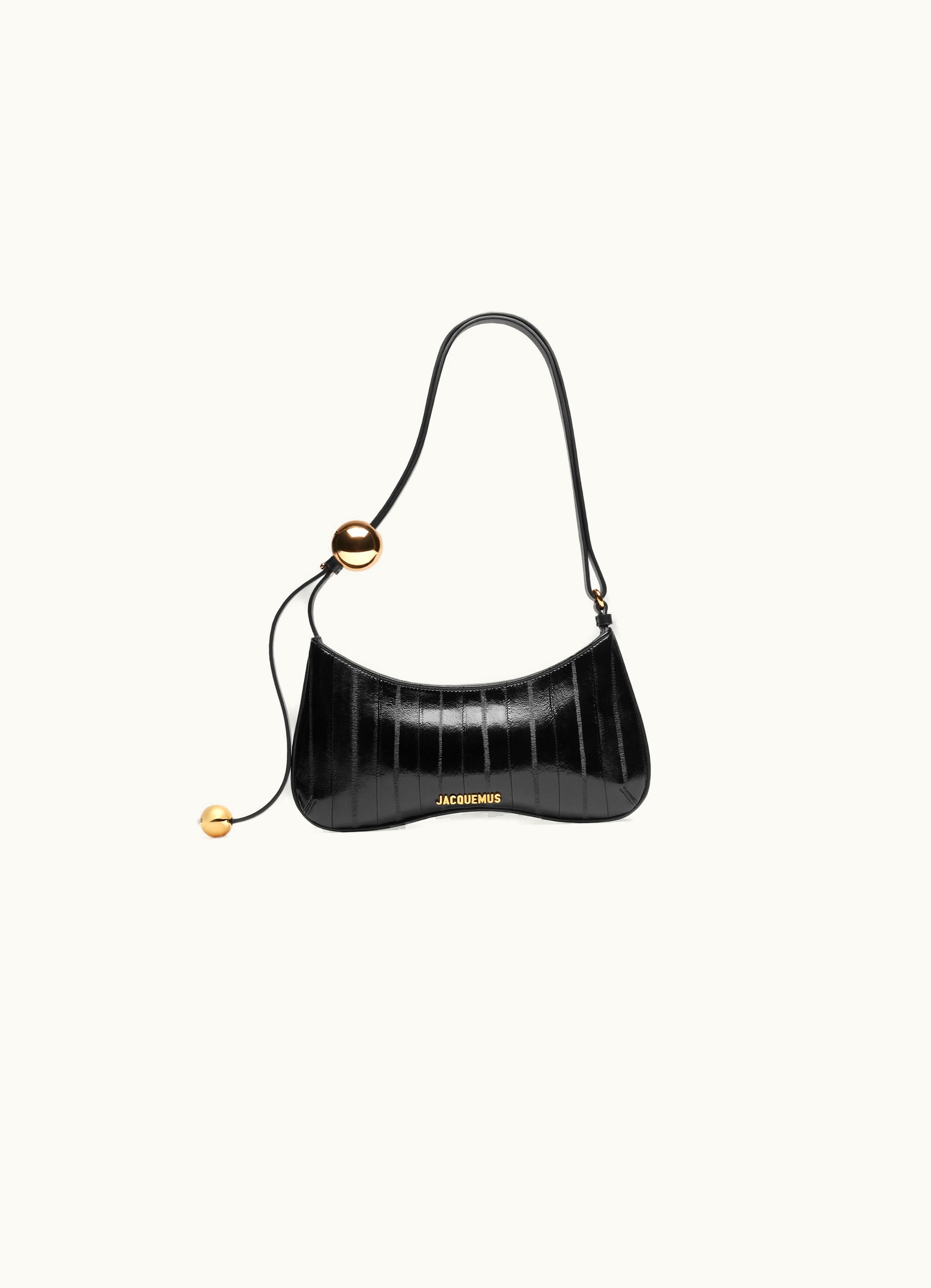 Jacquemus Jacquemus Le Bisou Perle Black Beaded Shoulder Bag