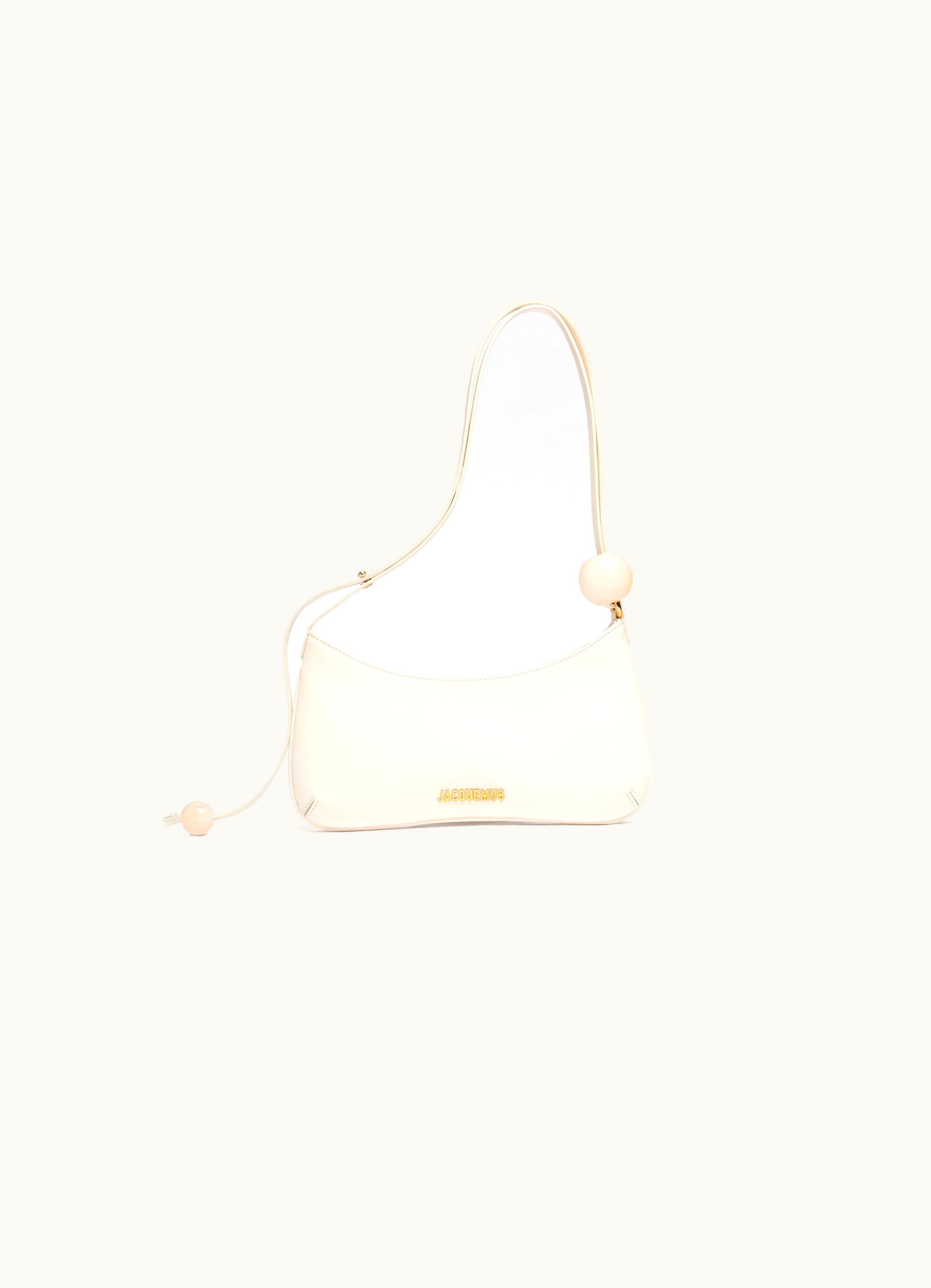 Jacquemus Jacquemus Le Bisou Perle Ivory Beaded Shoulder Bag