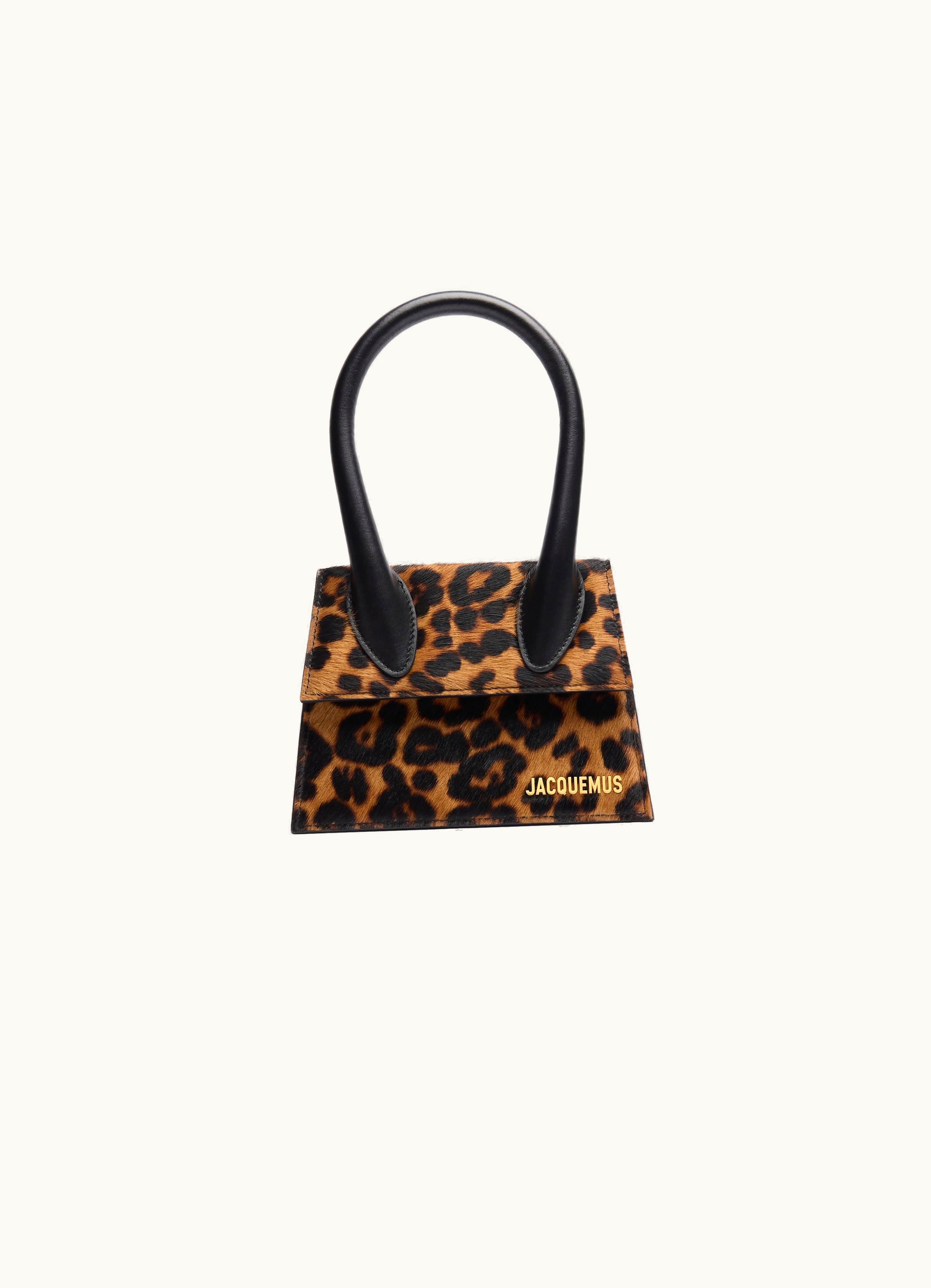 Jacquemus Jacquemus Le Chiquito Moyen Print Leopard Brown