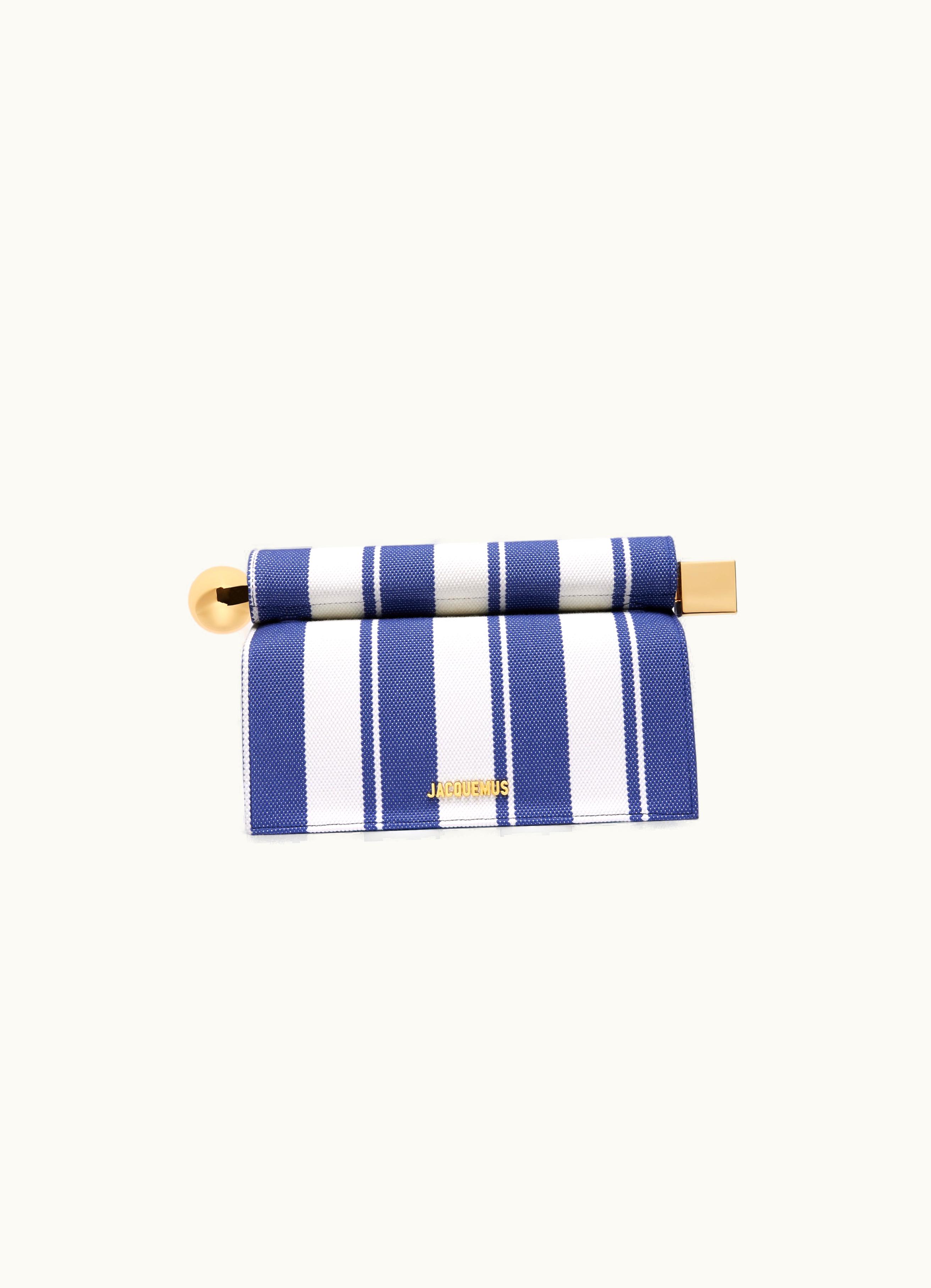 Jacquemus Jacquemus La Pochette Rond Carré Print Rayure Blue