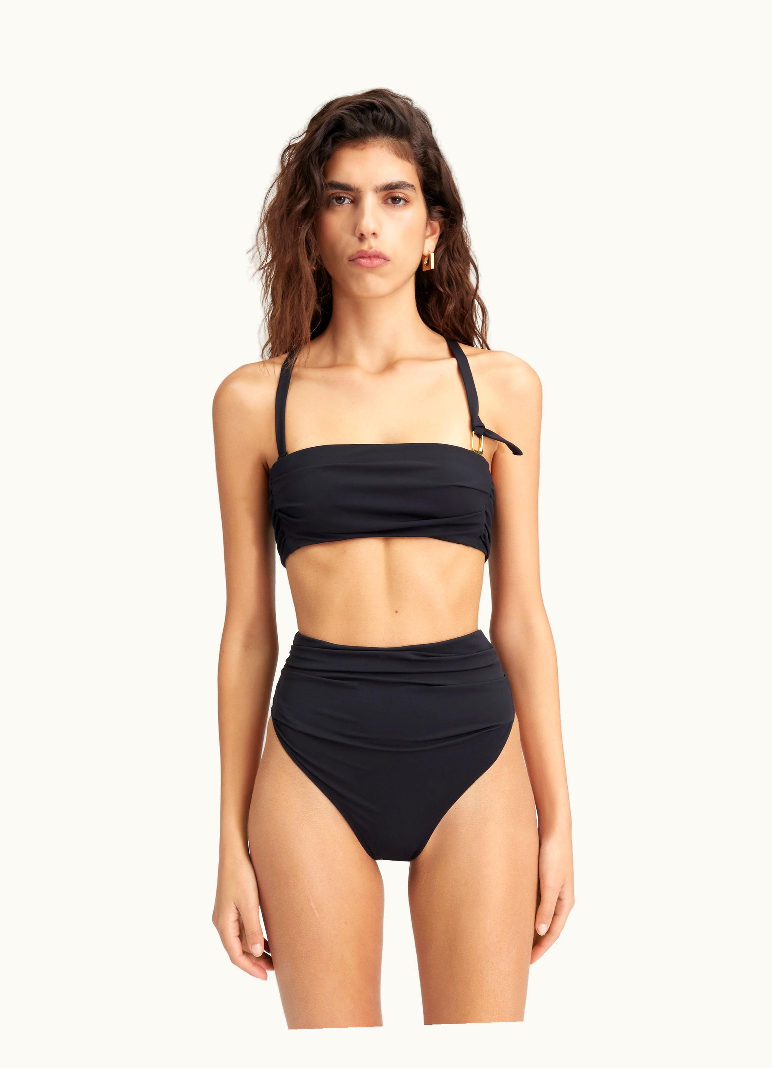 Jacquemus Jacquemus Le Haut De Maillot Drapeado Black
