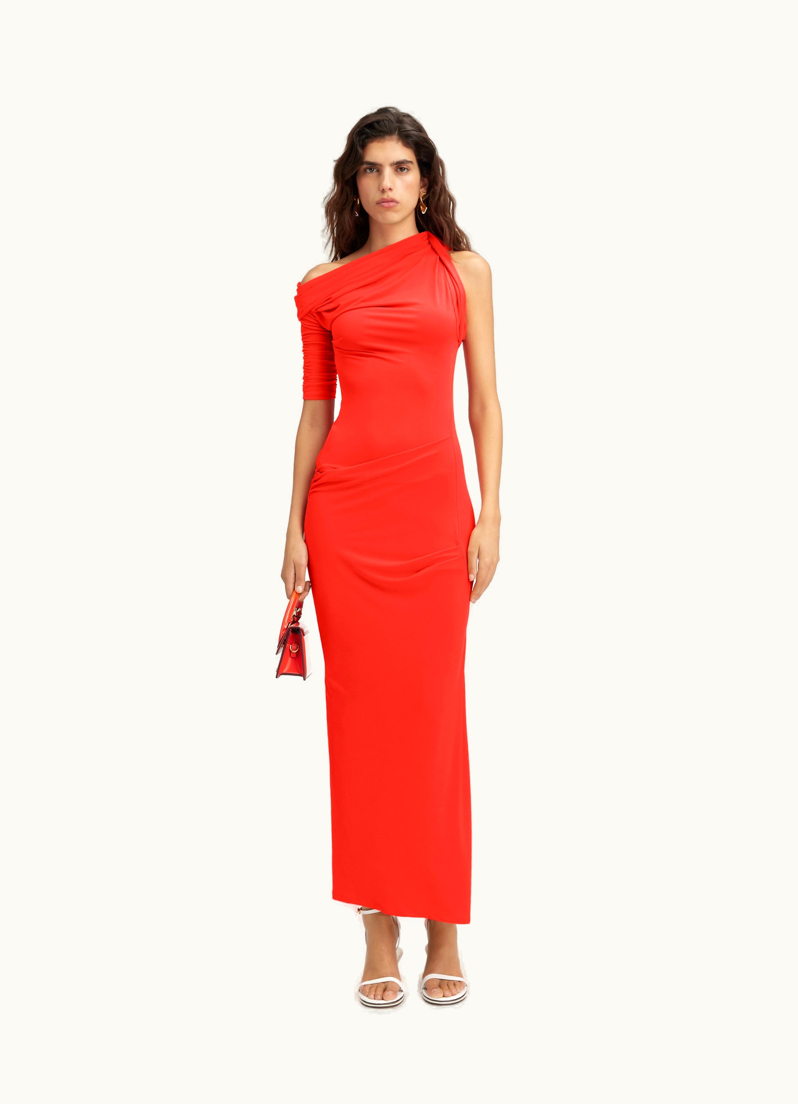 Jacquemus Jacquemus La Robe Drapeado Orange