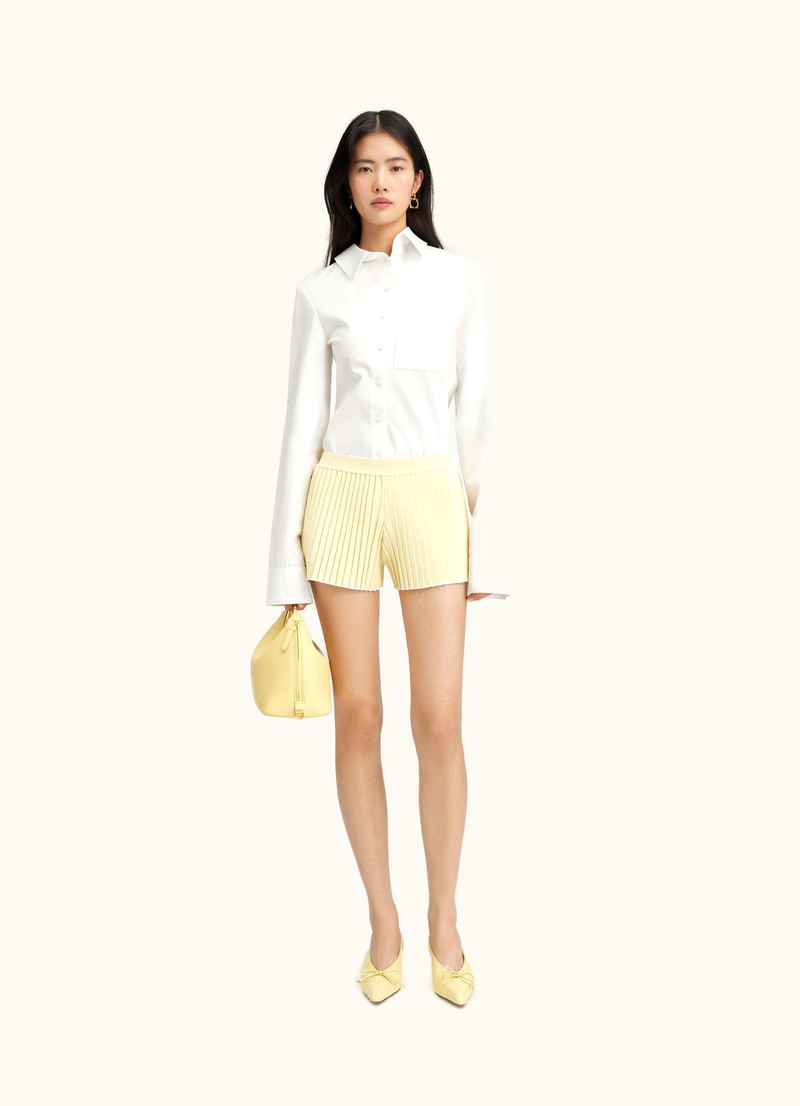 Jacquemus Jacquemus Le Short Maille Plissé Light Yellow