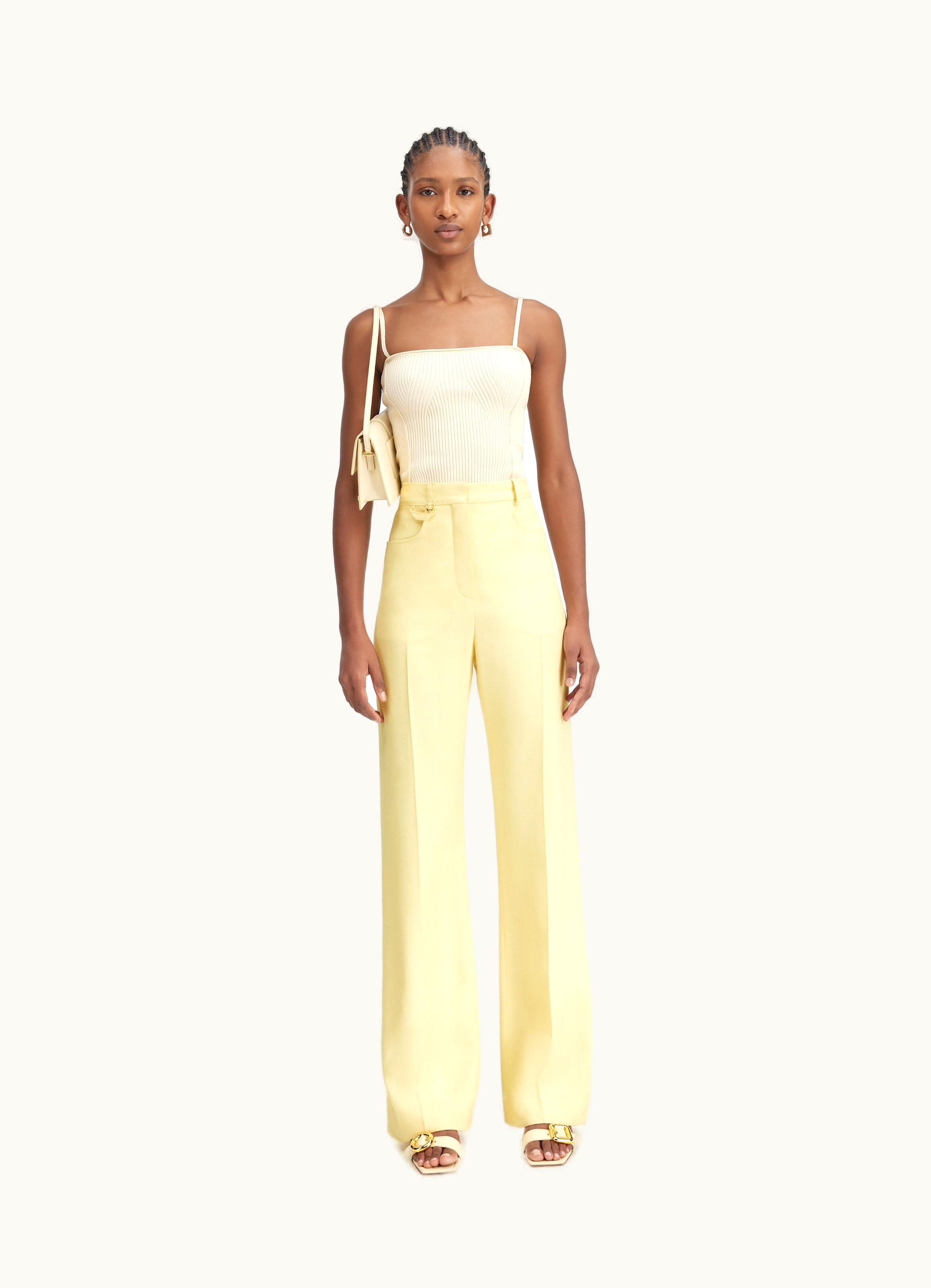Jacquemus Jacquemus Le Pantalon Sauge Pale Yellow