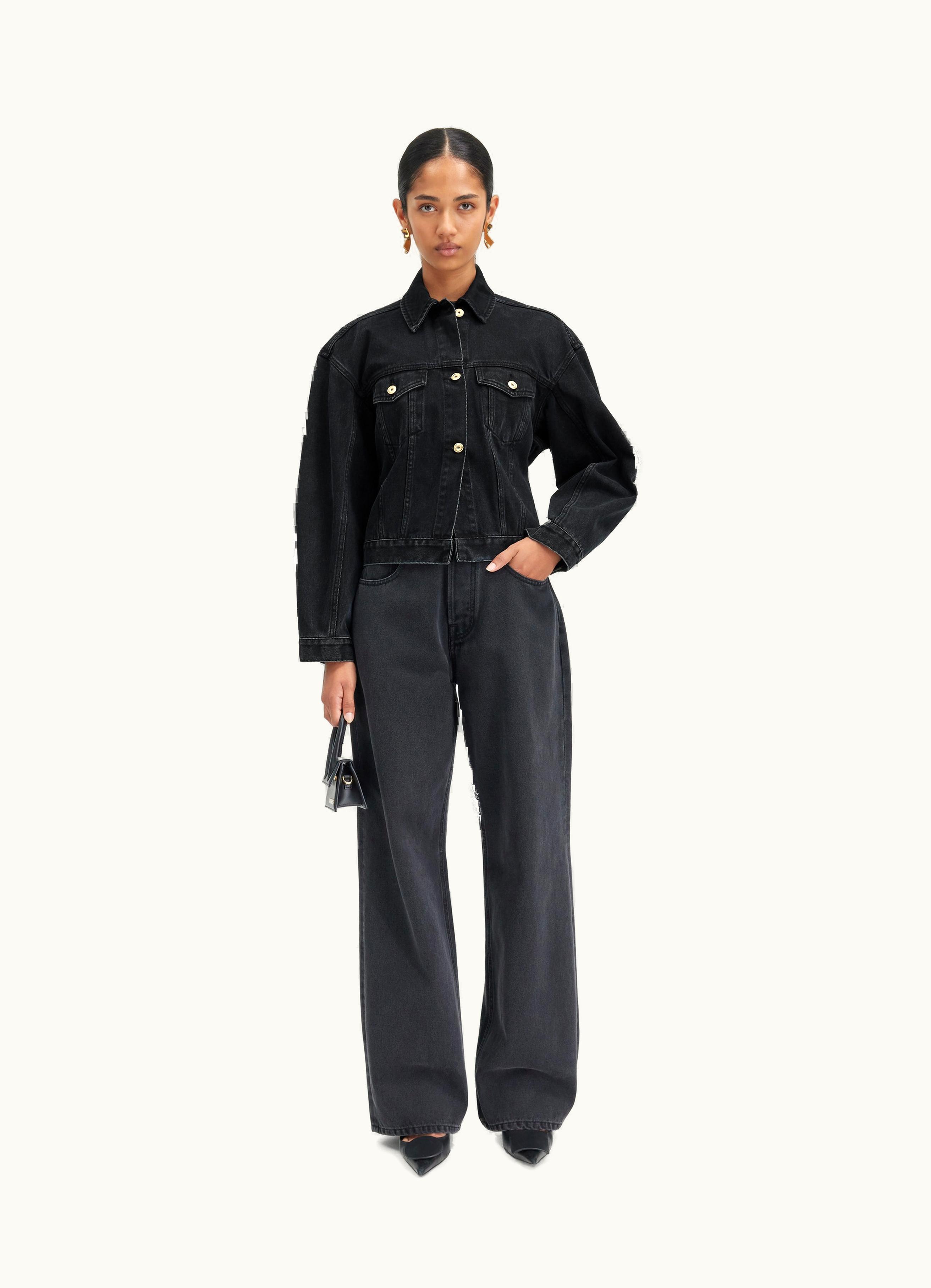 Jacquemus Jacquemus La Veste De-Nîmes Black Denim Jacket Blue