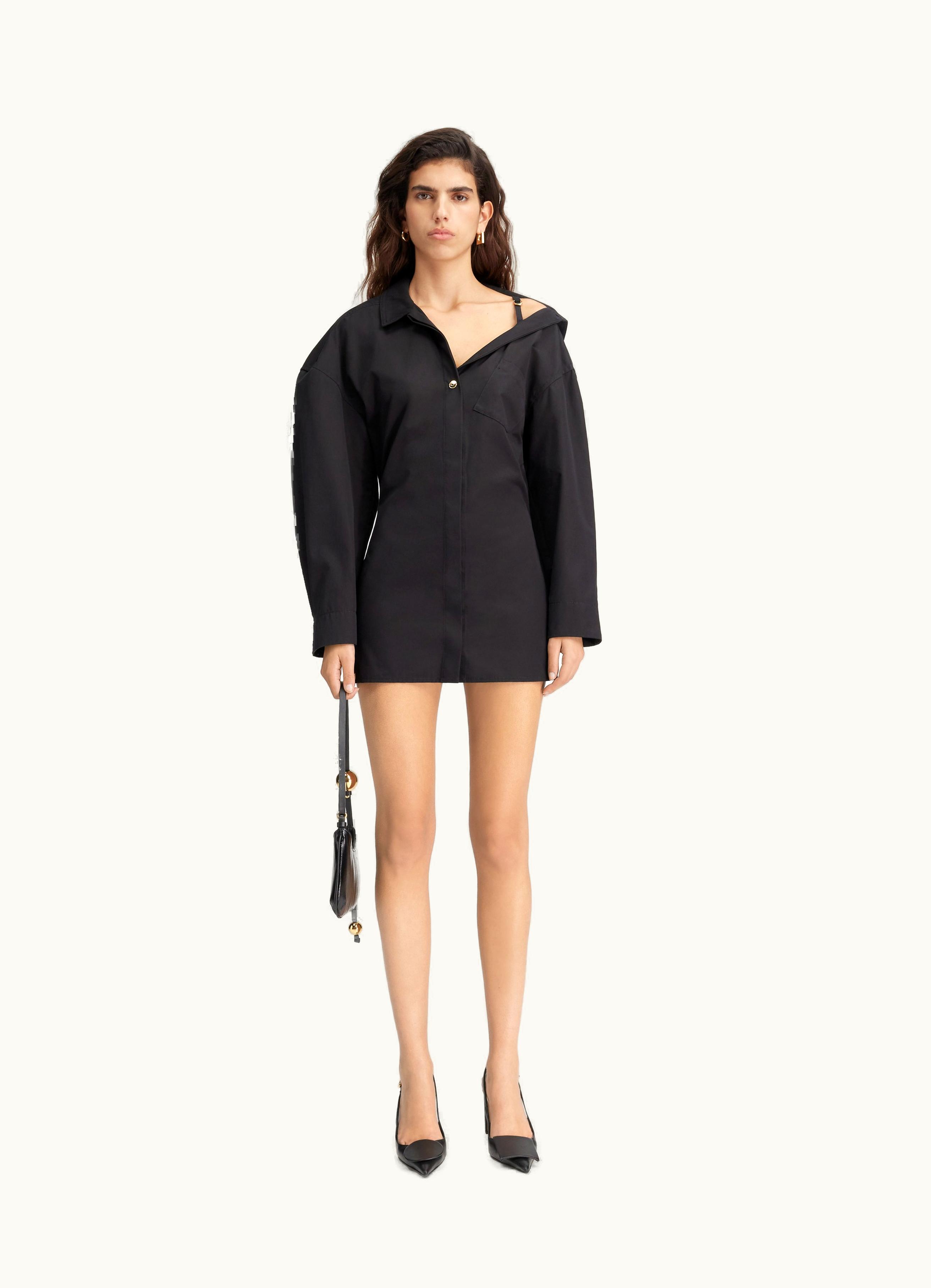 Jacquemus Jacquemus La Mini Robe Chemise Black
