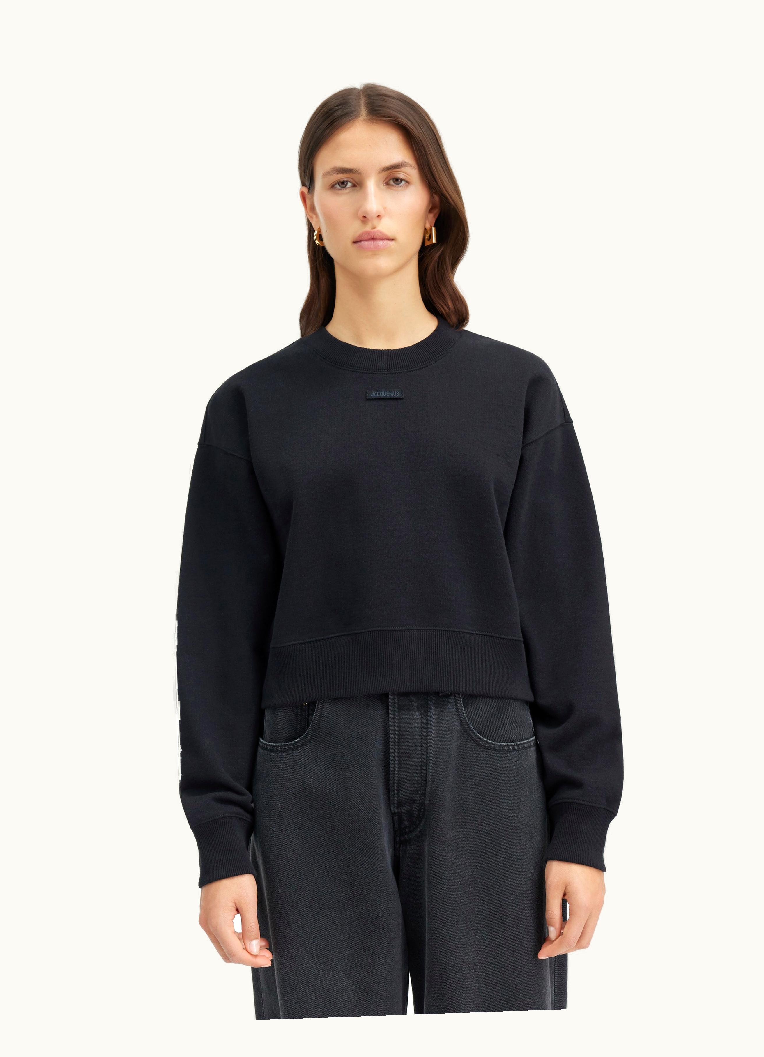 Jacquemus Jacquemus Le Sweatshirt Gros Grain Logo Sweatshirt Black