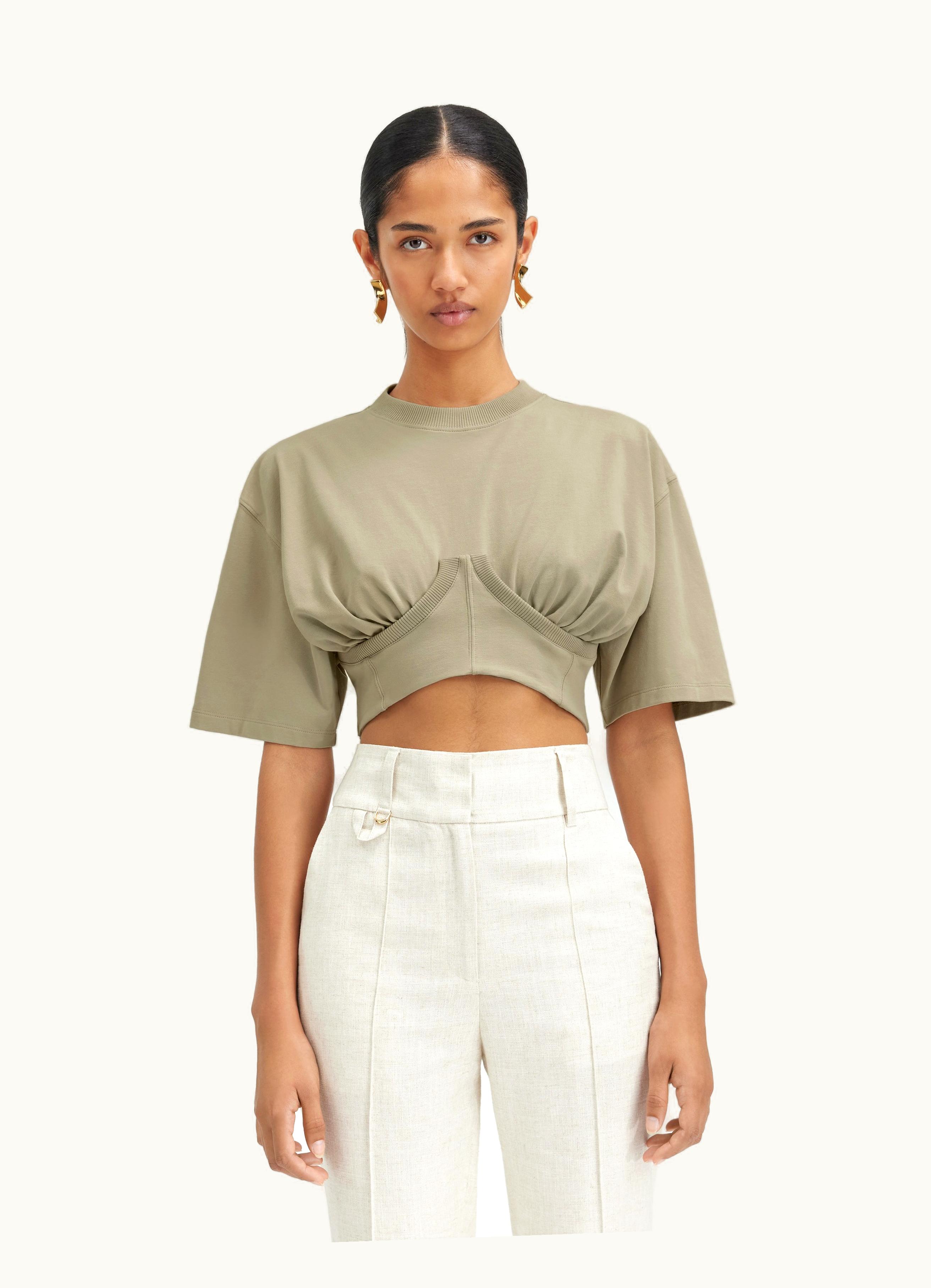 Jacquemus Jacquemus Le T-Shirt Caraco Light Khaki