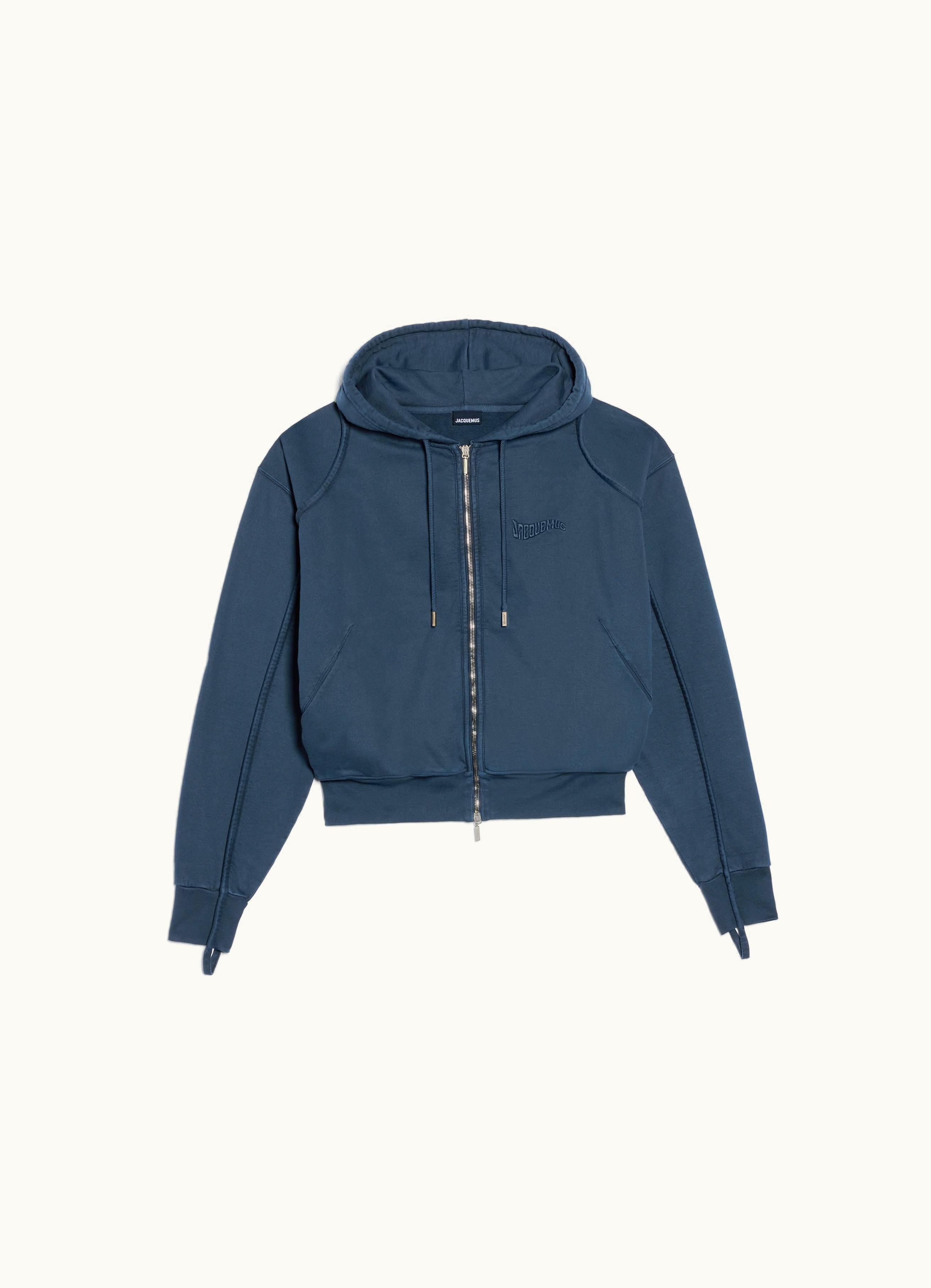 Jacquemus Jacquemus Le Sweater Camargue Zippé Dark Navy