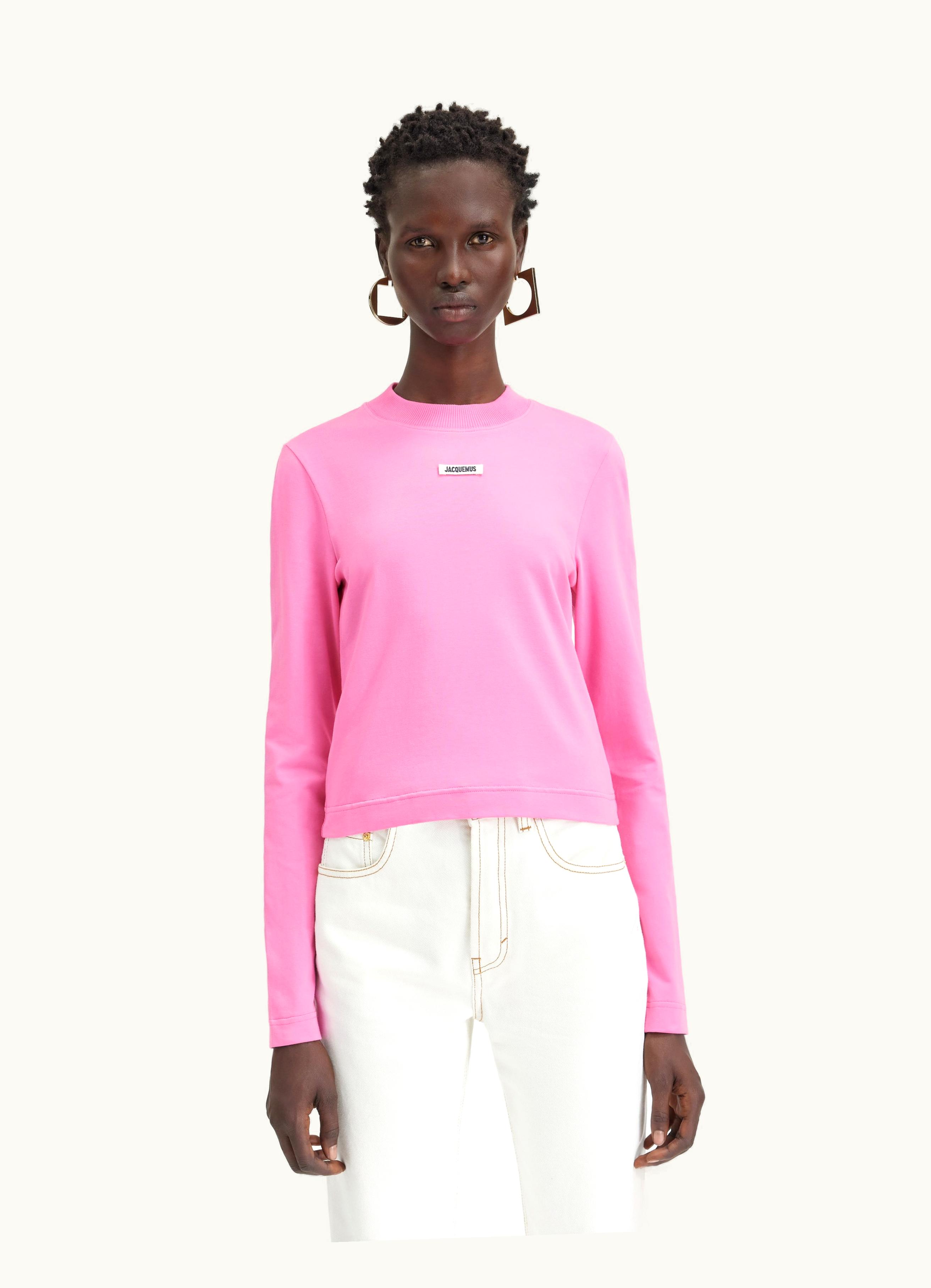 Jacquemus Jacquemus Le T-Shirt Gros Grain Manches Longues Pink