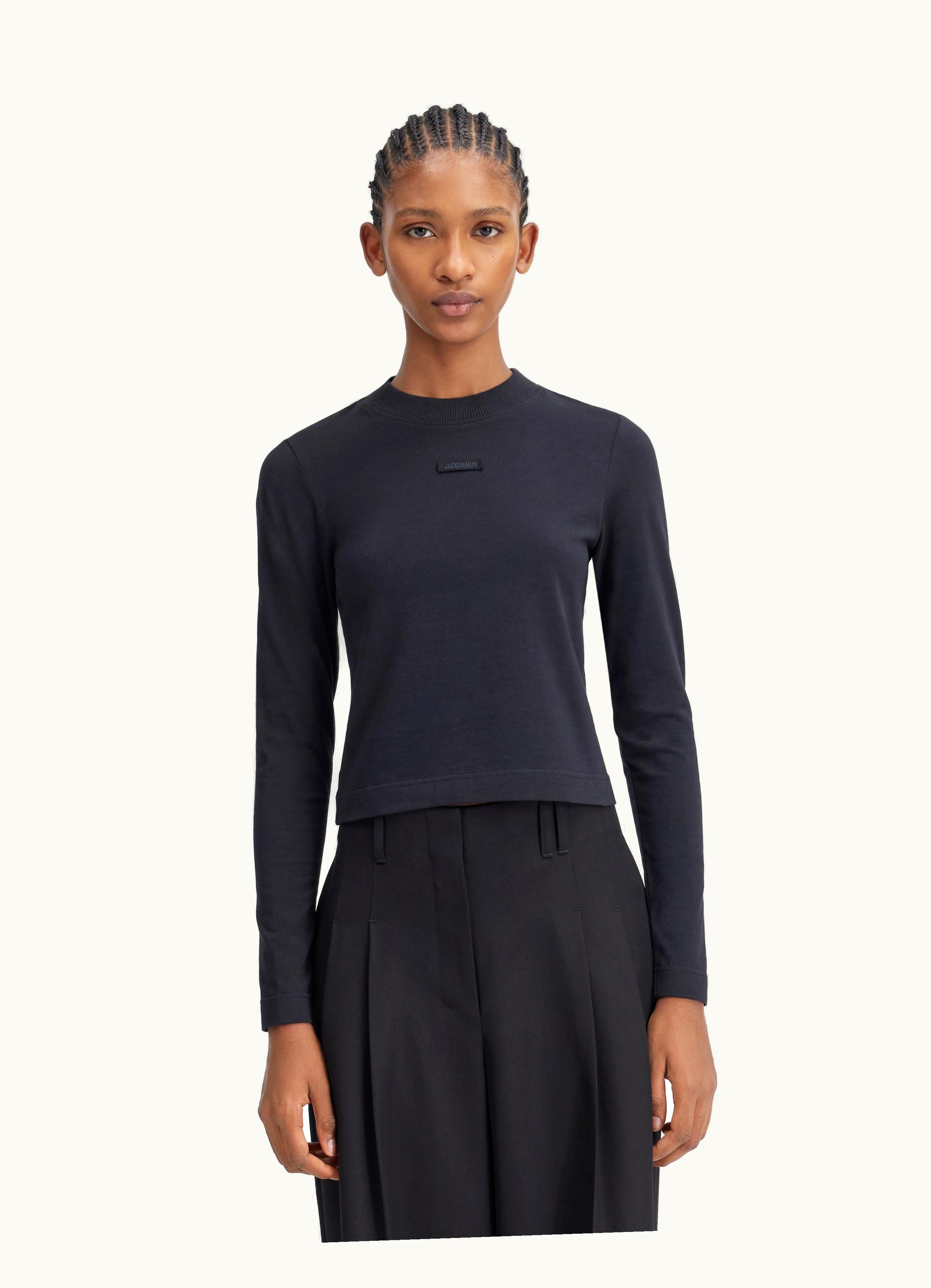 Jacquemus Jacquemus Le T-Shirt Gros Grain Manches Longues Black