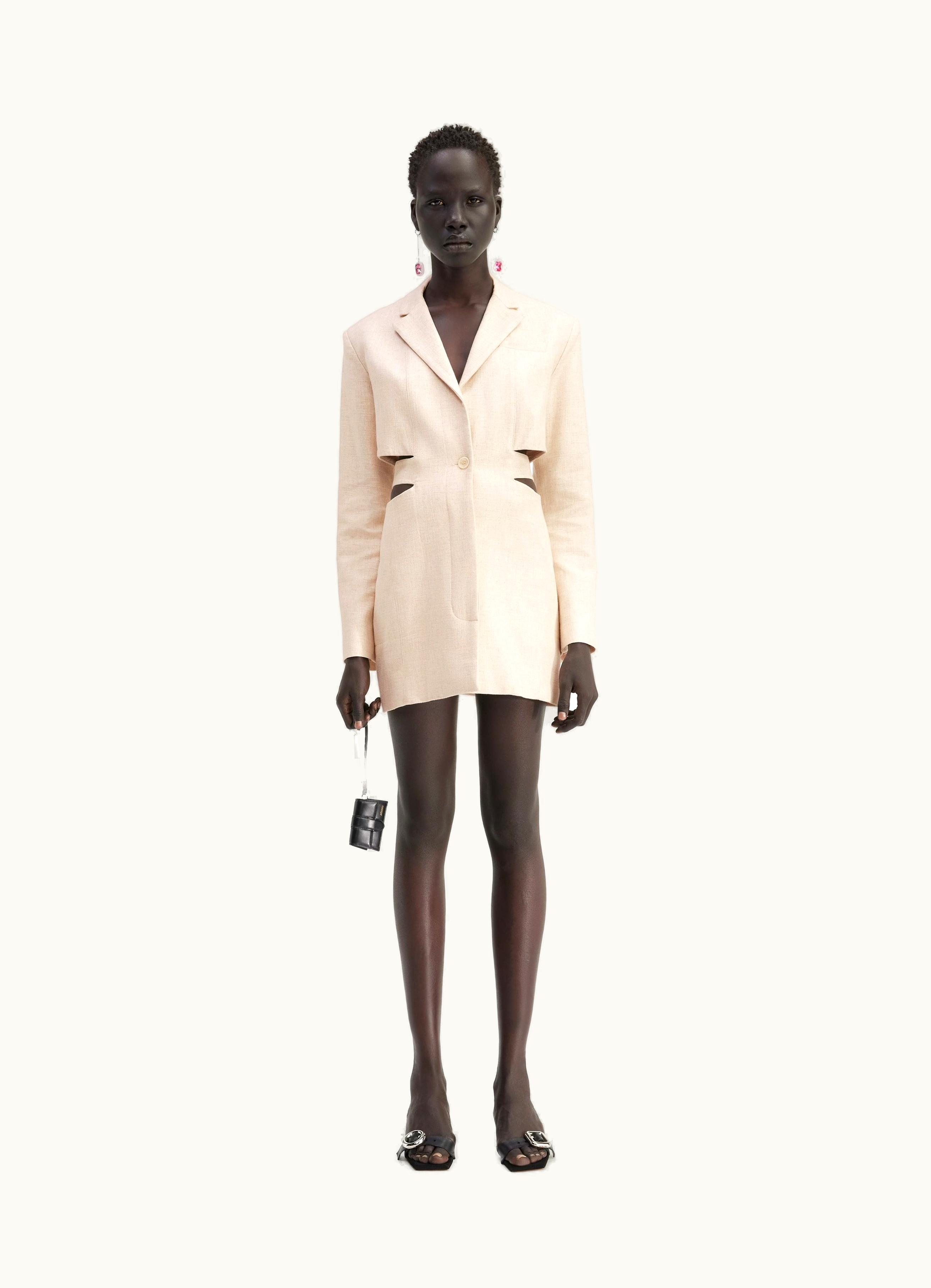 Jacquemus Jacquemus La Robe Bari Light Beige Mini Blazer Dress