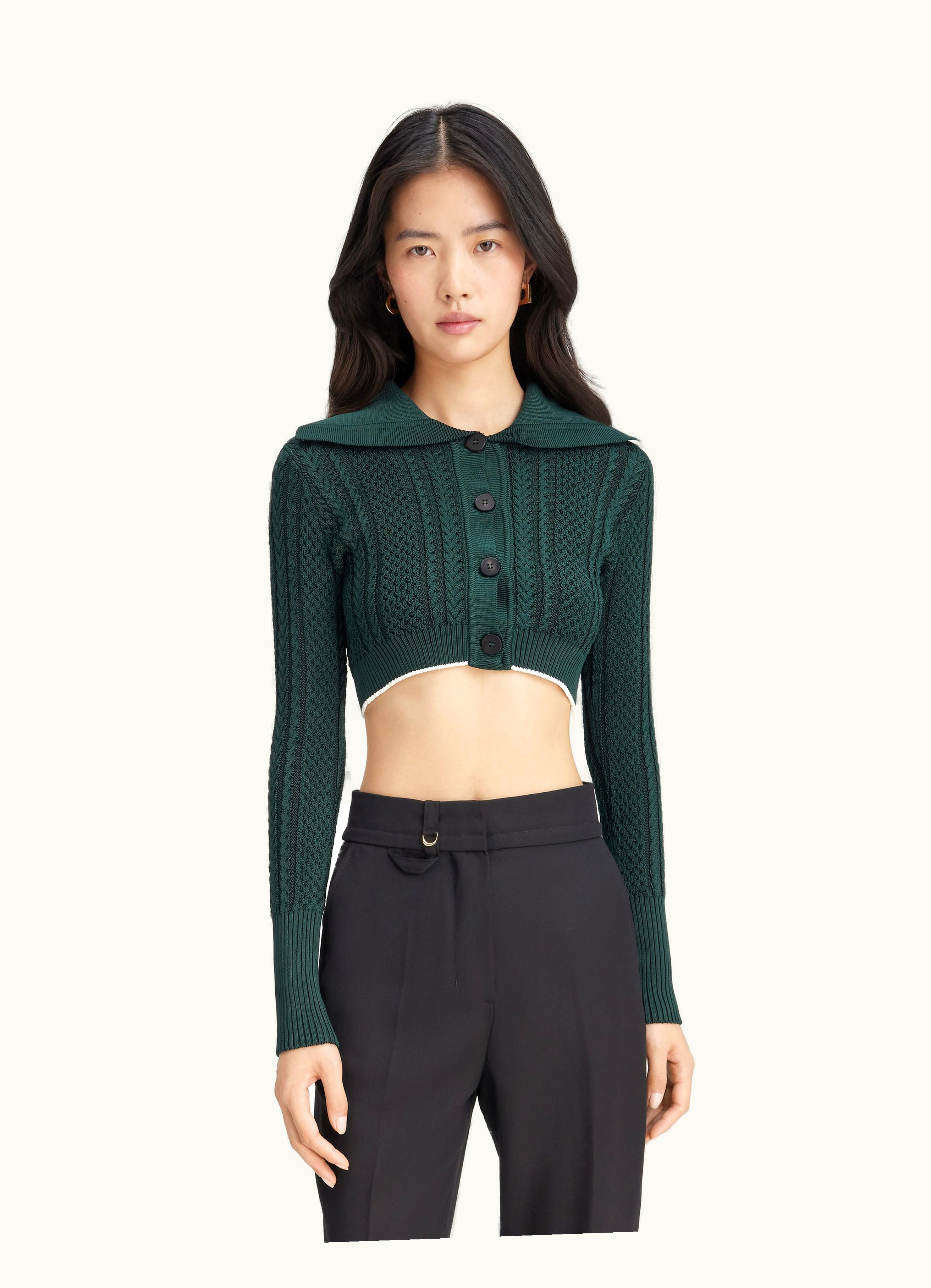 Jacquemus Jacquemus Le Cardigan Bela Dark Green