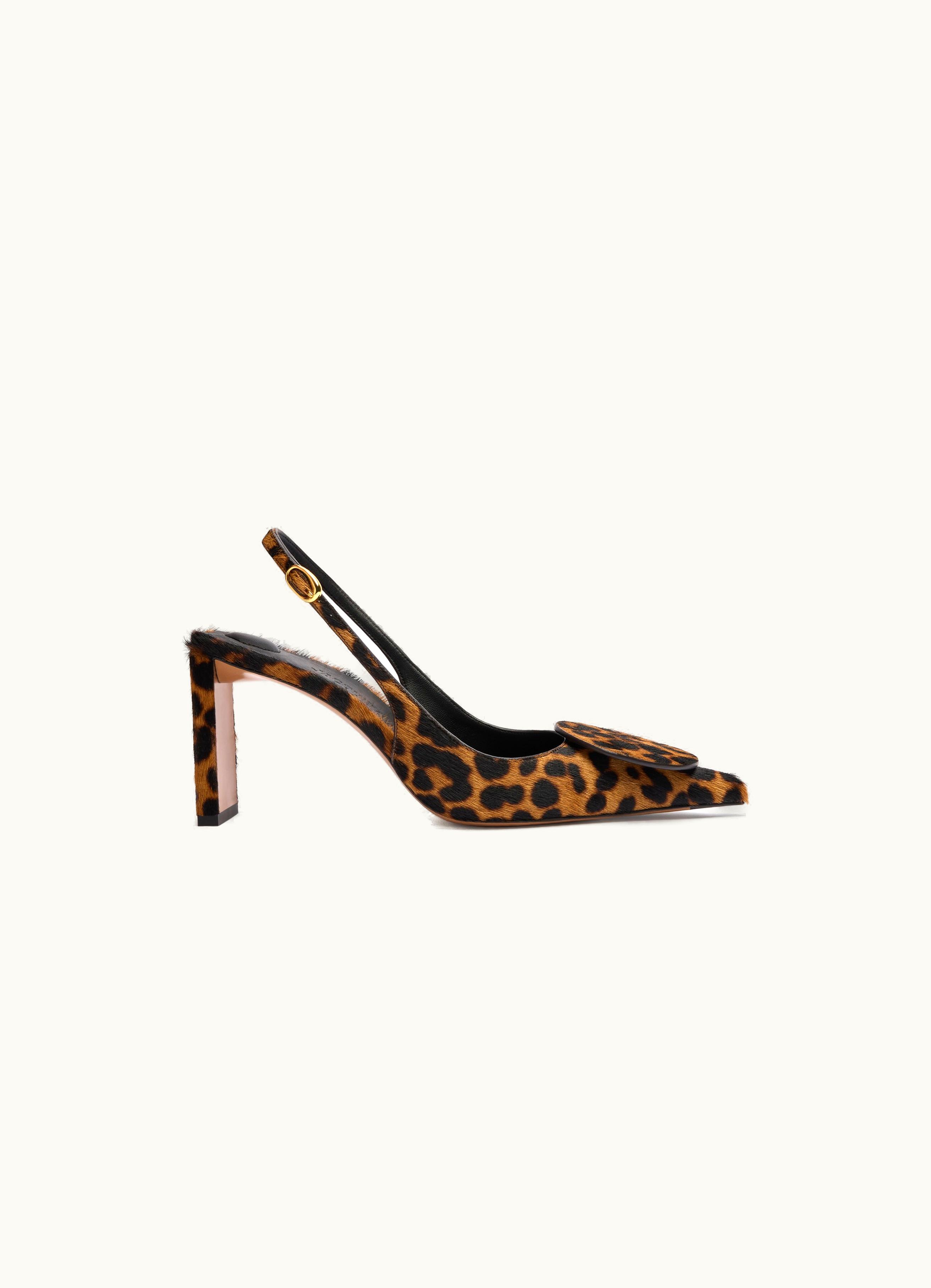 Jacquemus Jacquemus Les Slingbacks Duelo Hautes Print Leopard Brown