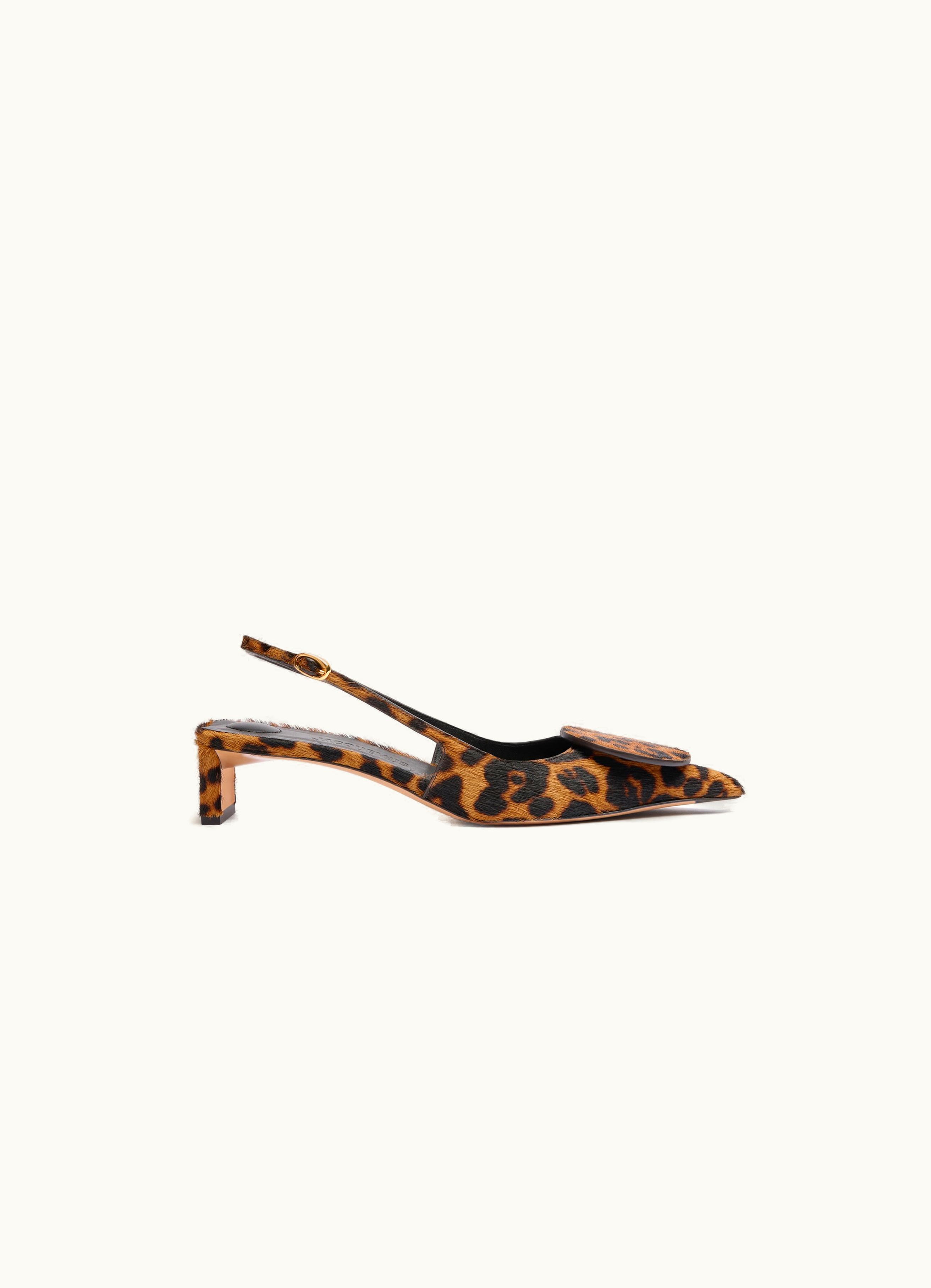 Jacquemus Jacquemus Les Slingbacks Duelo Basses Print Leopard Brown