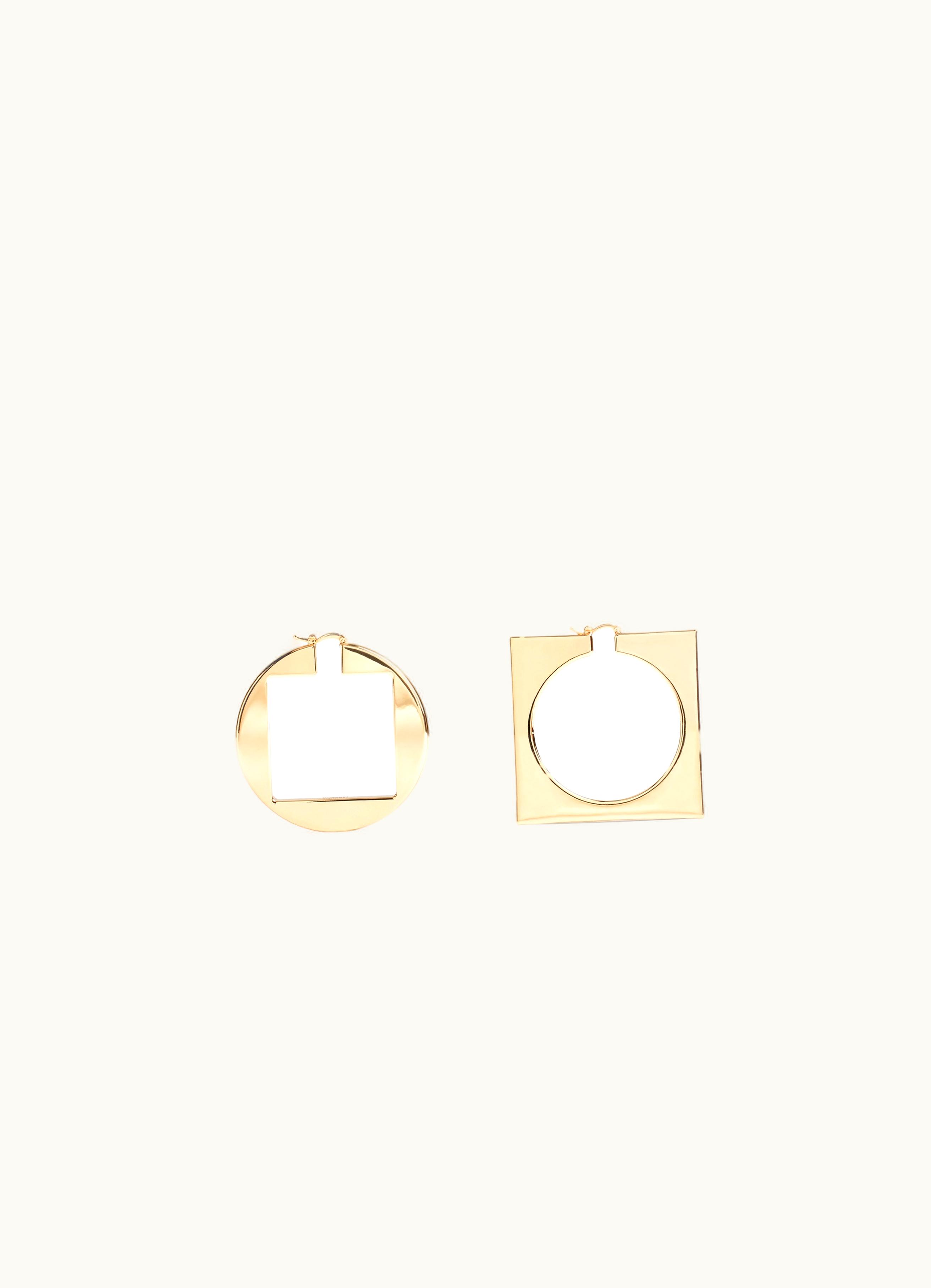 Jacquemus Jacquemus Les Creoles Rond Carré Light Gold
