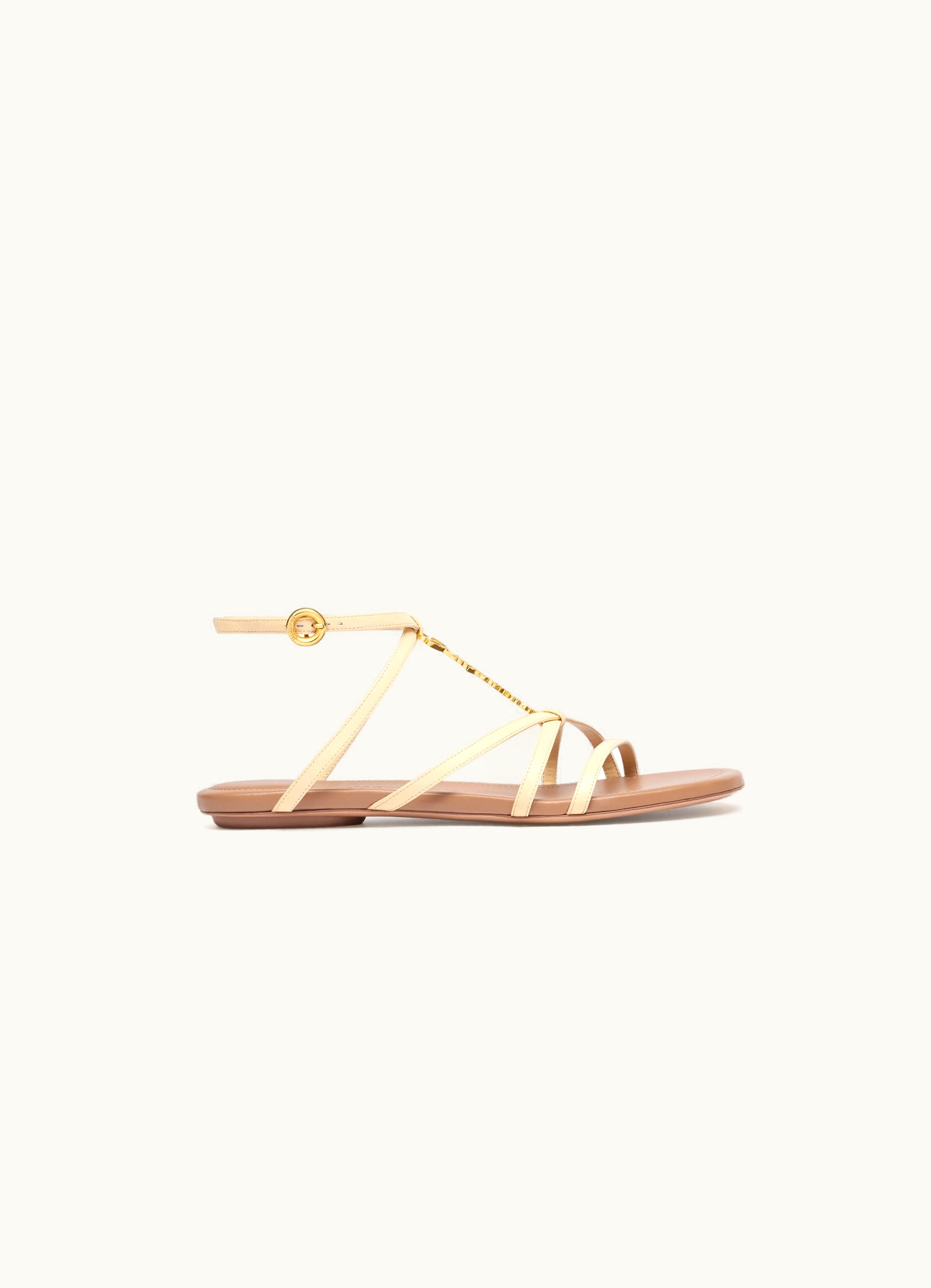 Jacquemus Jacquemus Les Sandales Pralù Plates Ivory