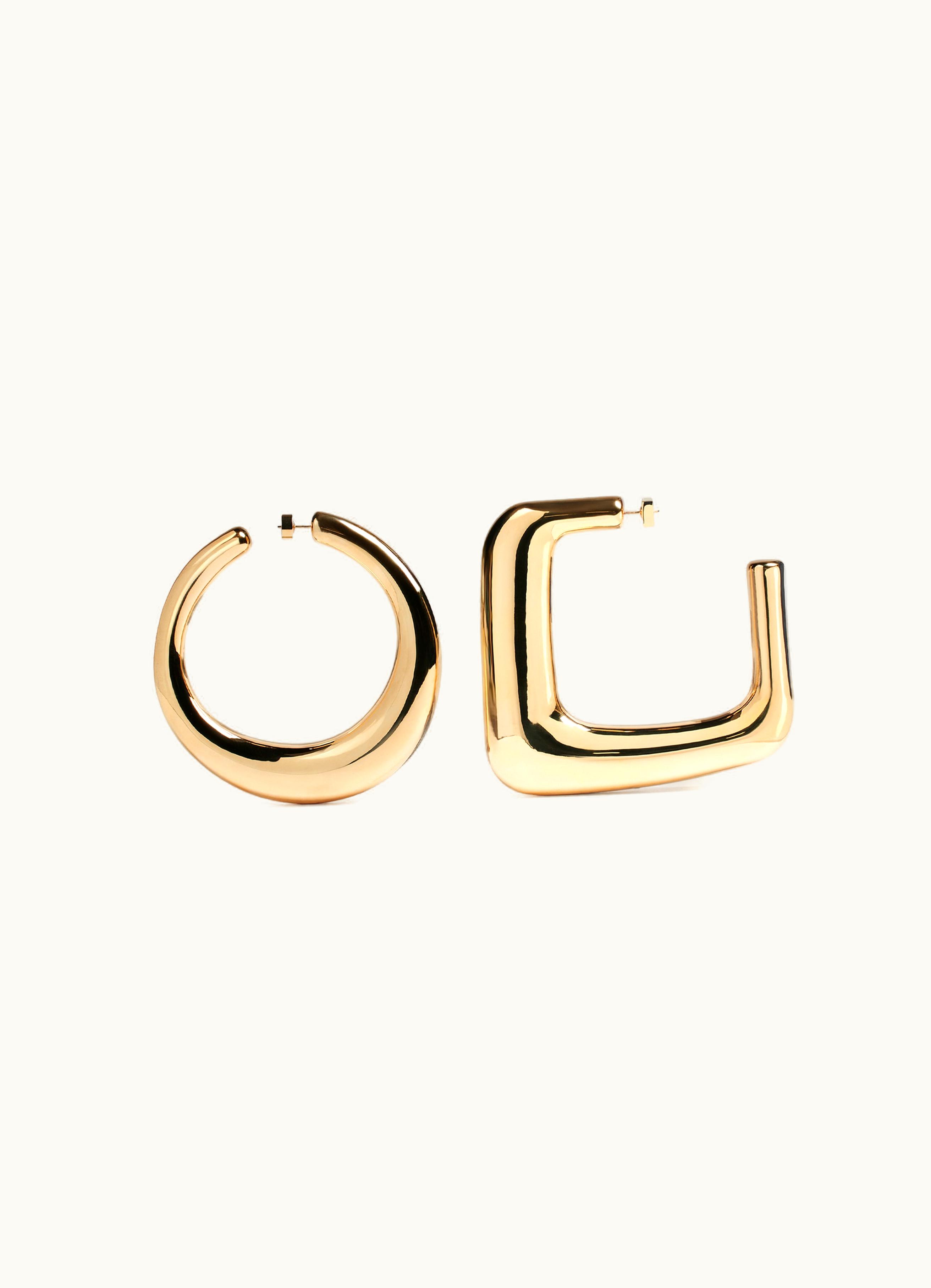 Jacquemus Jacquemus Les Grandes Créoles Ovalo Light Gold