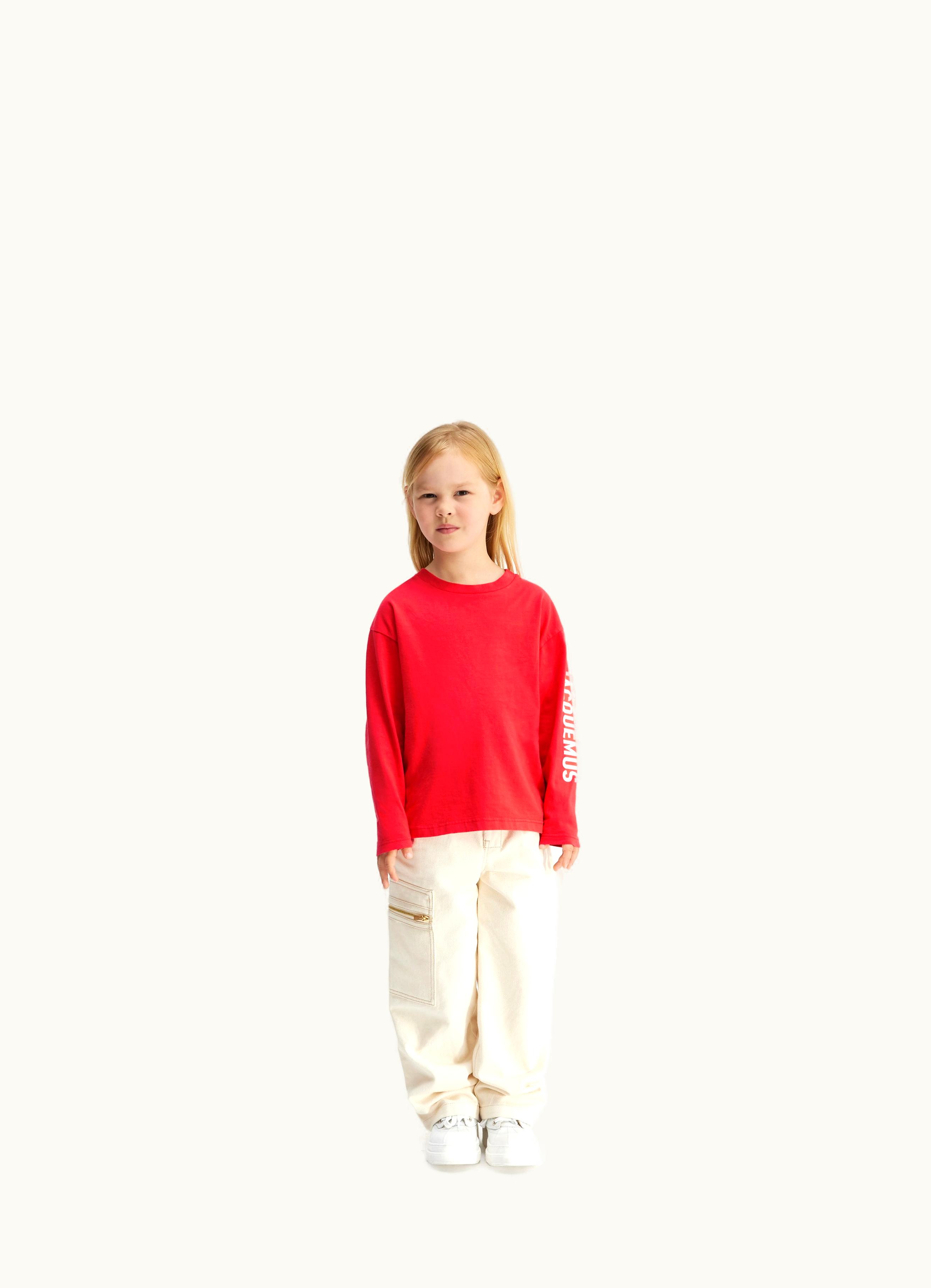 Jacquemus Jacquemus Le T-Shirt Manches Longues Enfant Red