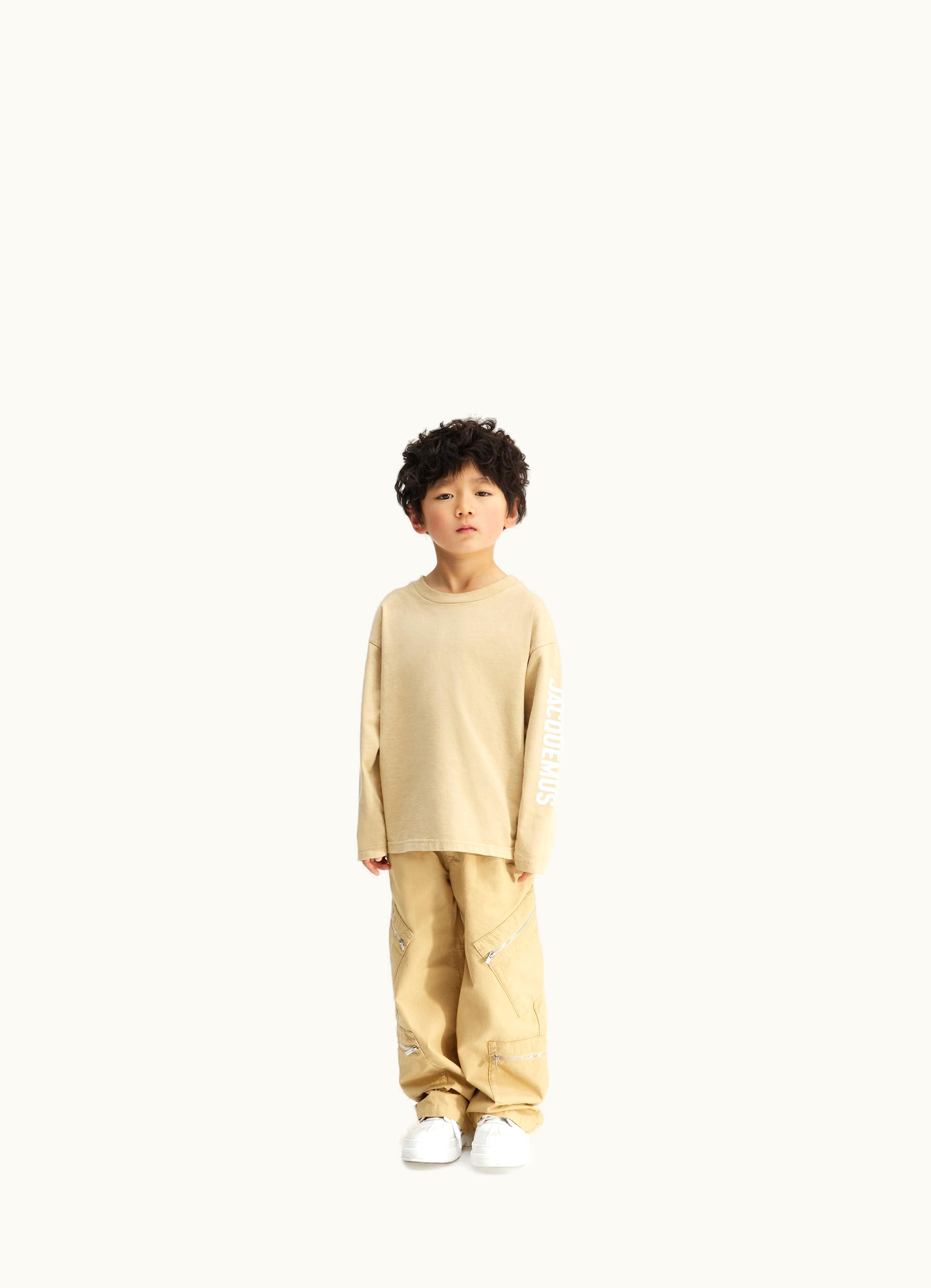 Jacquemus Jacquemus Le T-Shirt Manches Longues Enfant Dark Beige