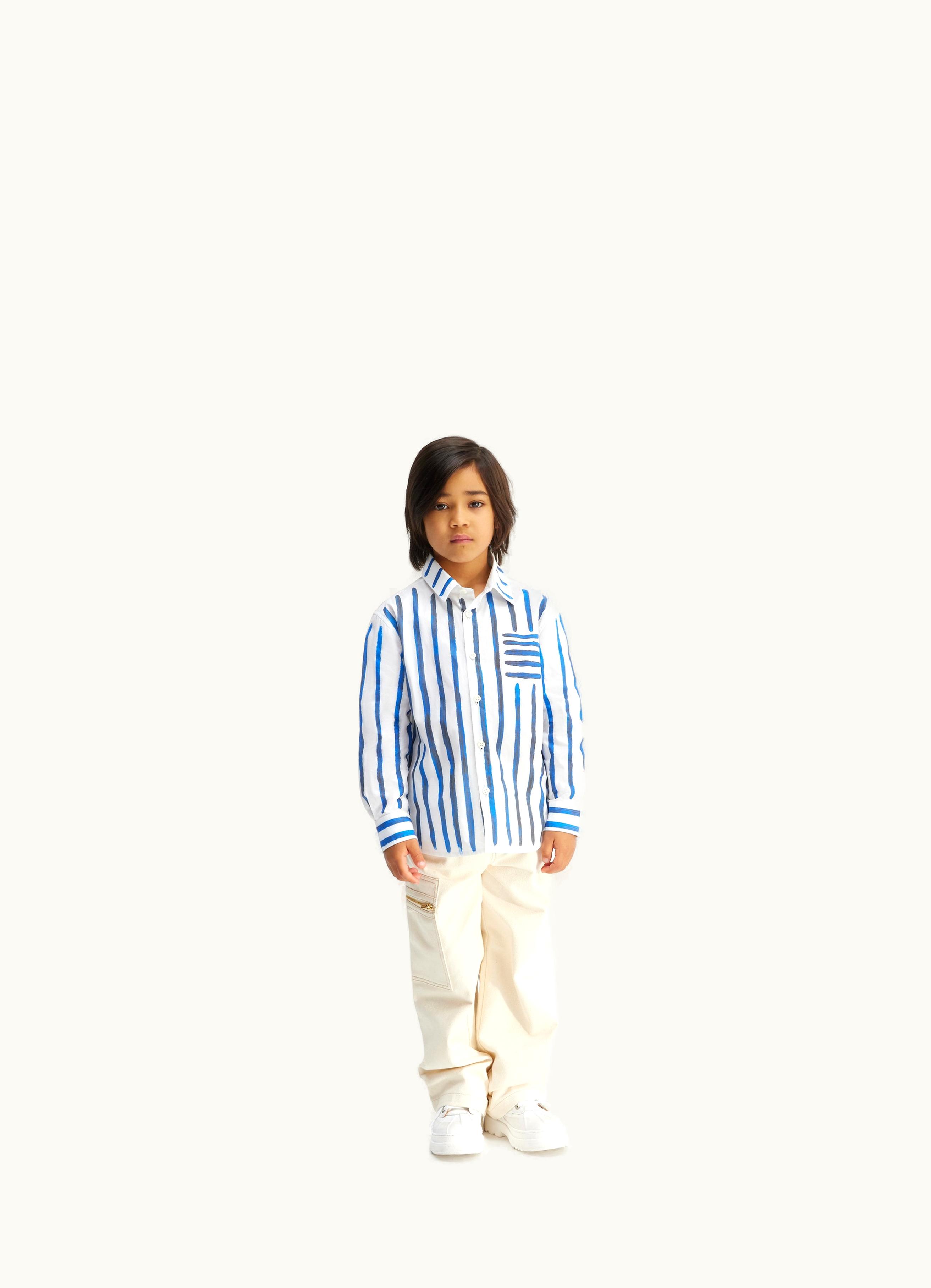Jacquemus Jacquemus La Chemise Peinture Enfant Print Blue Stripes Kids