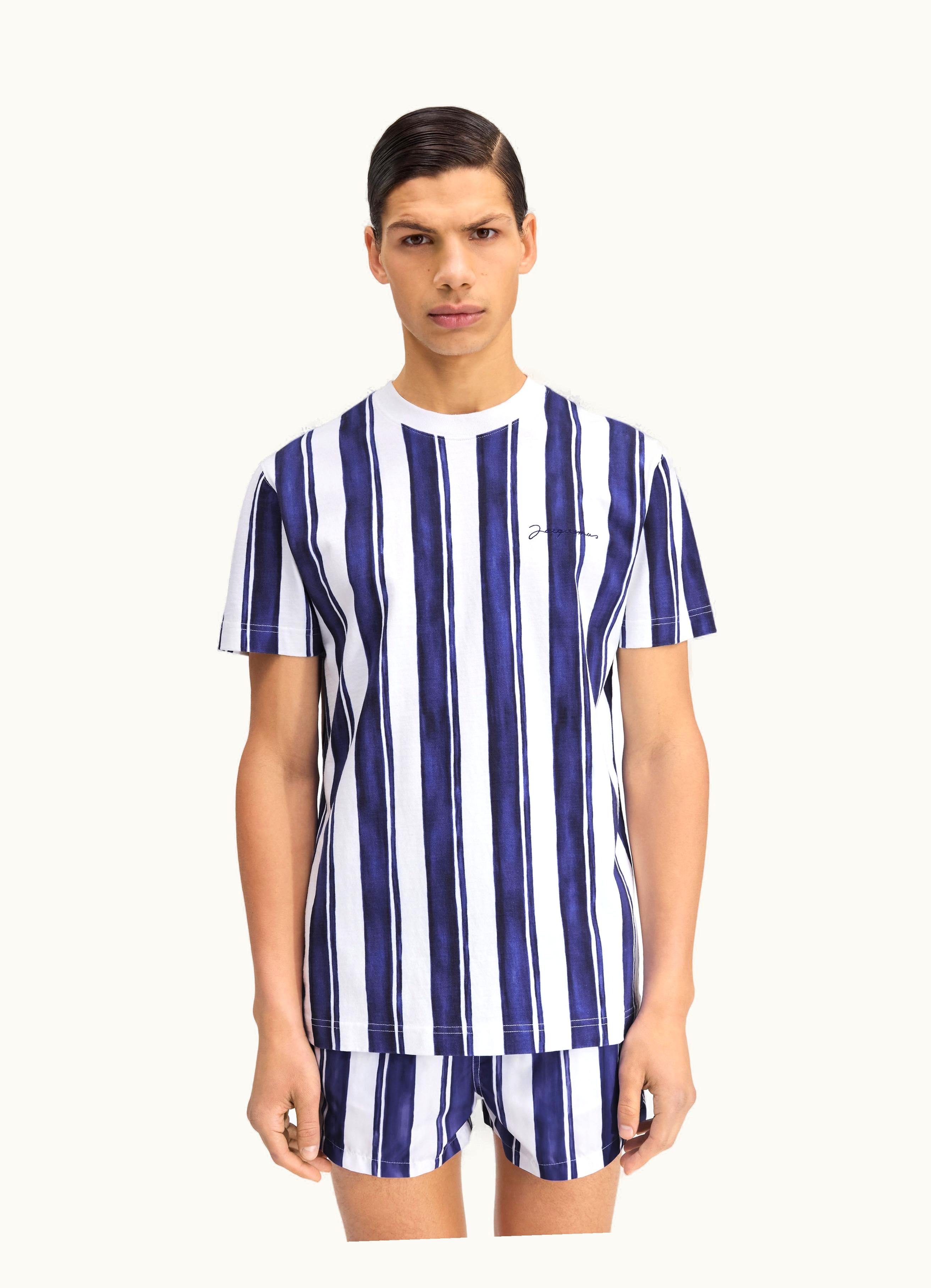 Jacquemus Jacquemus Le T-Shirt Rayures Print Rayure Blue