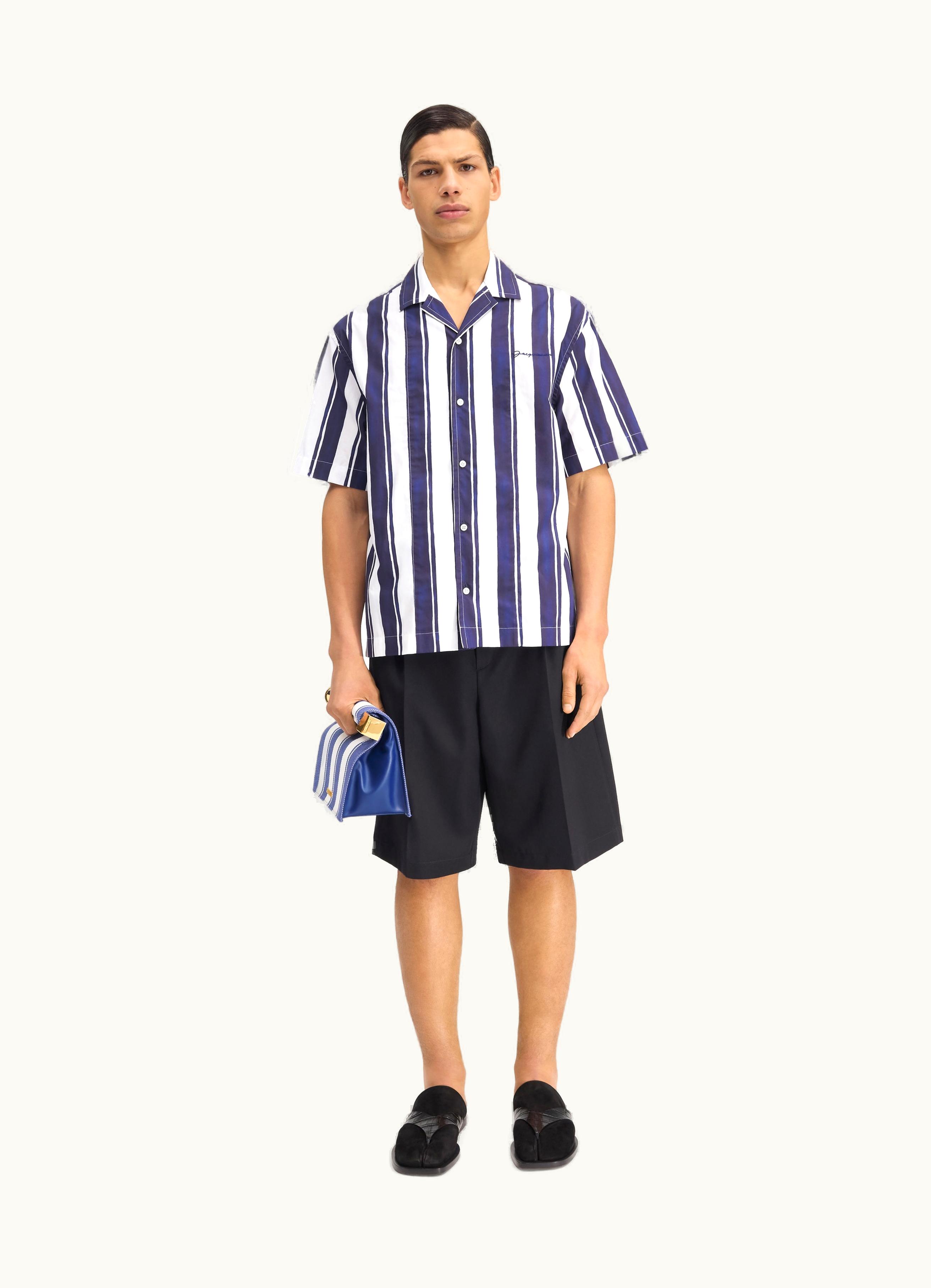 Jacquemus Jacquemus La Chemise Jean Print Rayure Blue