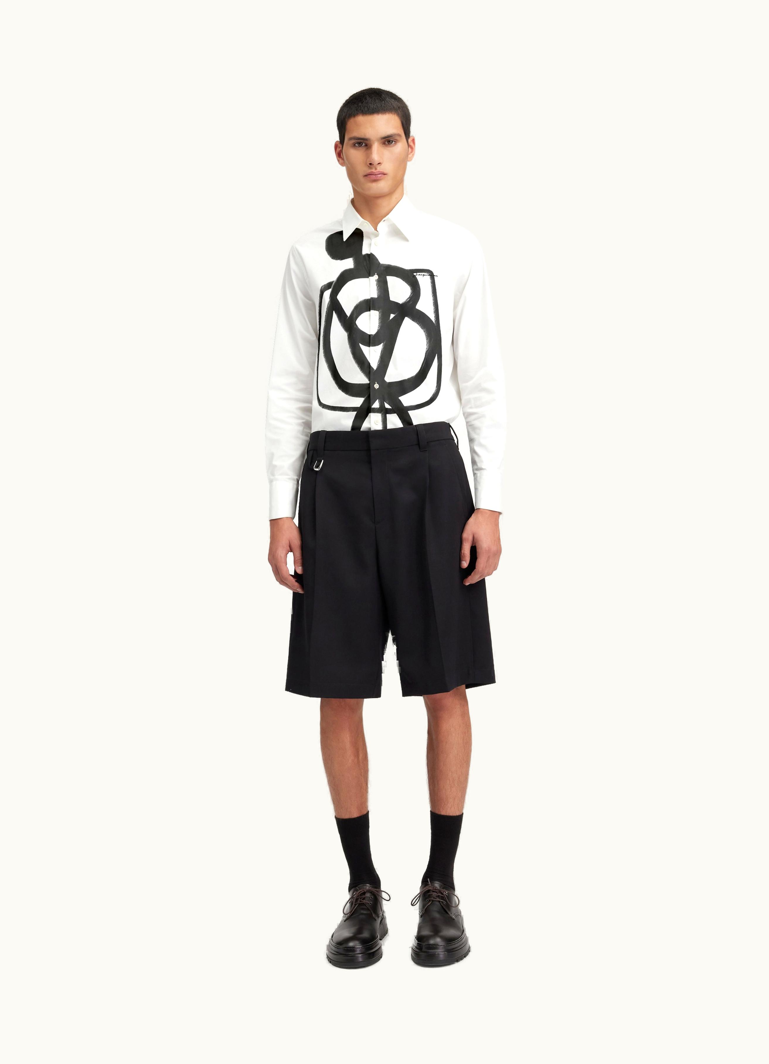 Jacquemus Jacquemus La Chemise Simon Print Black Beige Spiraleman