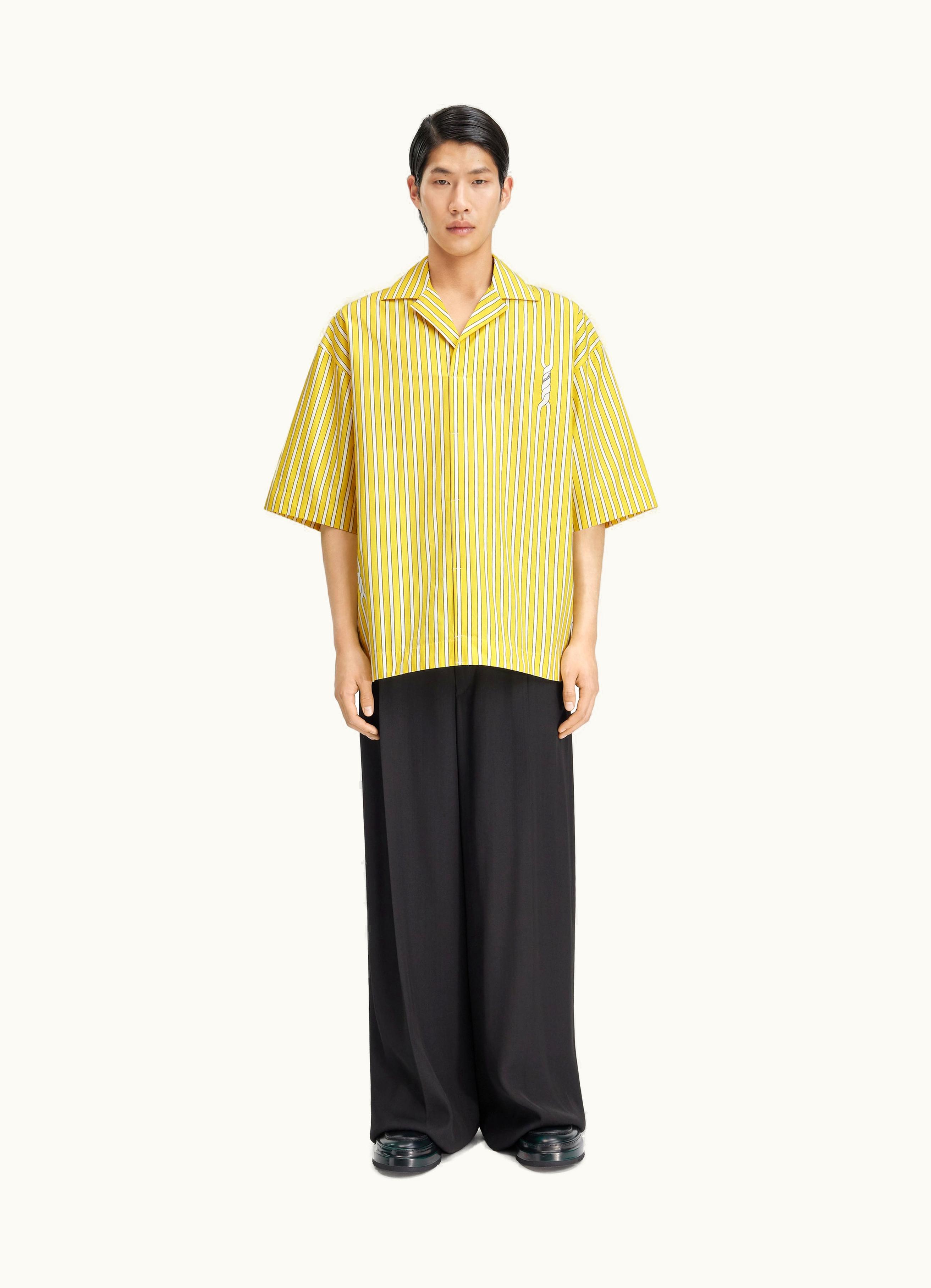 Jacquemus Jacquemus Le Haut Polo Print Twist Stp Yellow / White