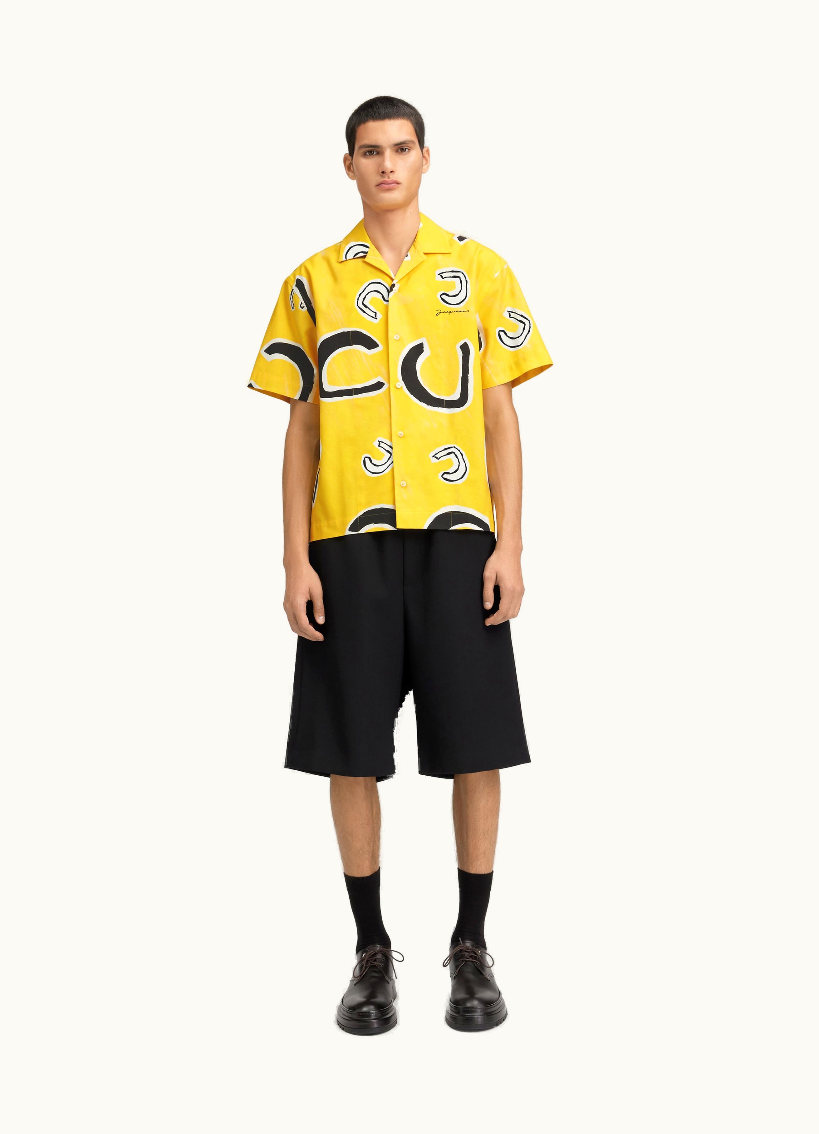 Jacquemus Jacquemus La Chemise Jean Monogramme Black Yellow