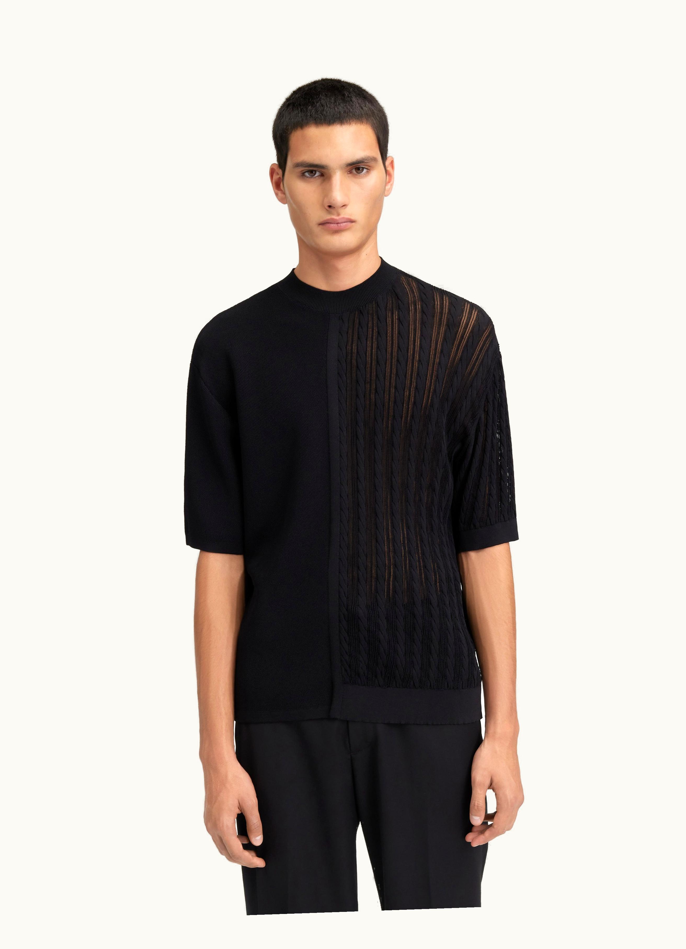 Jacquemus Jacquemus Le Haut Juego Black Contrast Knit Top