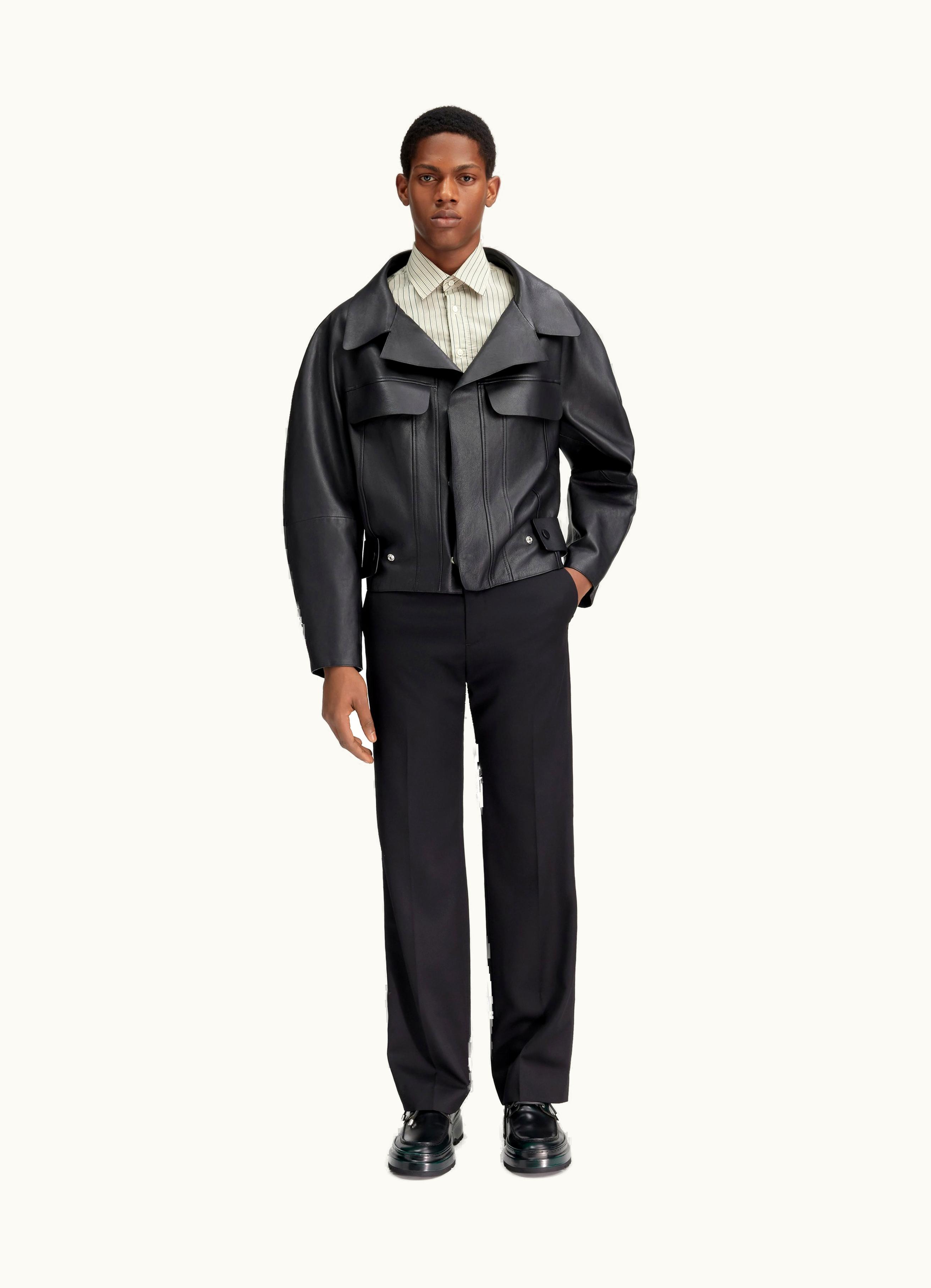 Jacquemus Jacquemus Le Blouson Pilota Cuir Black