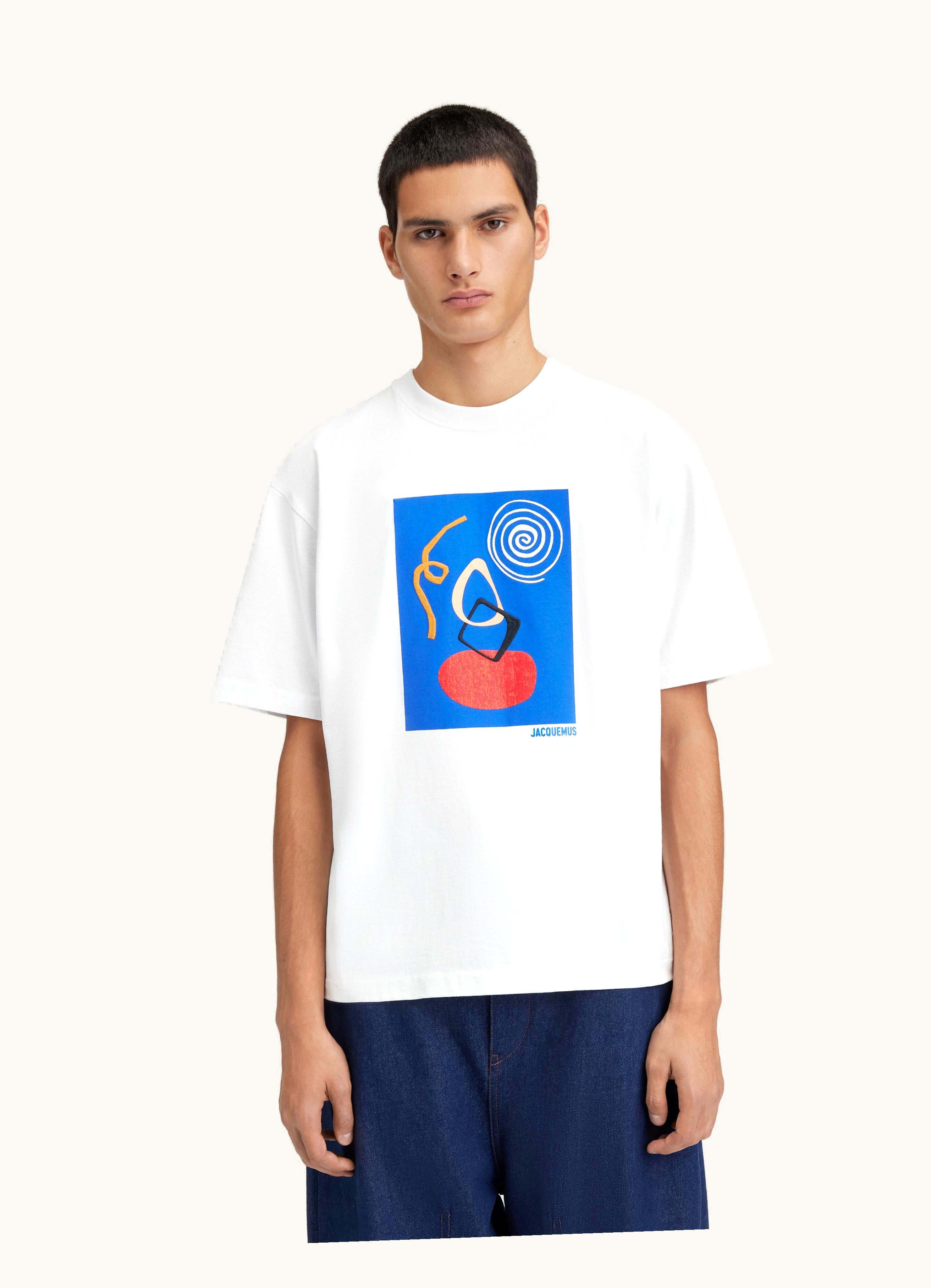 Jacquemus Jacquemus Le T-Shirt Cuadro Print Arty Picture White