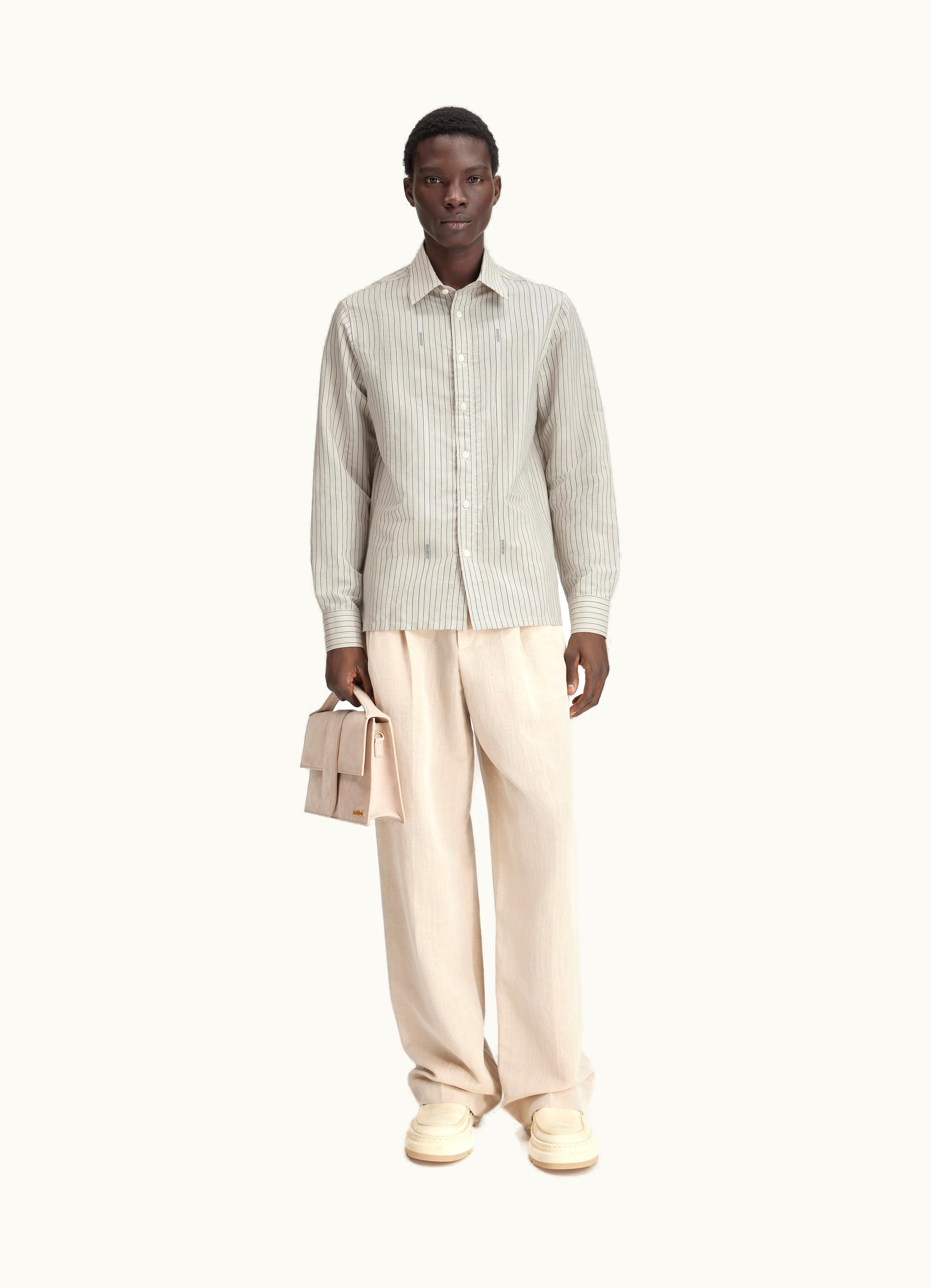 Jacquemus Jacquemus Chemise De Costume Green Jacquard Button-Up Shirt