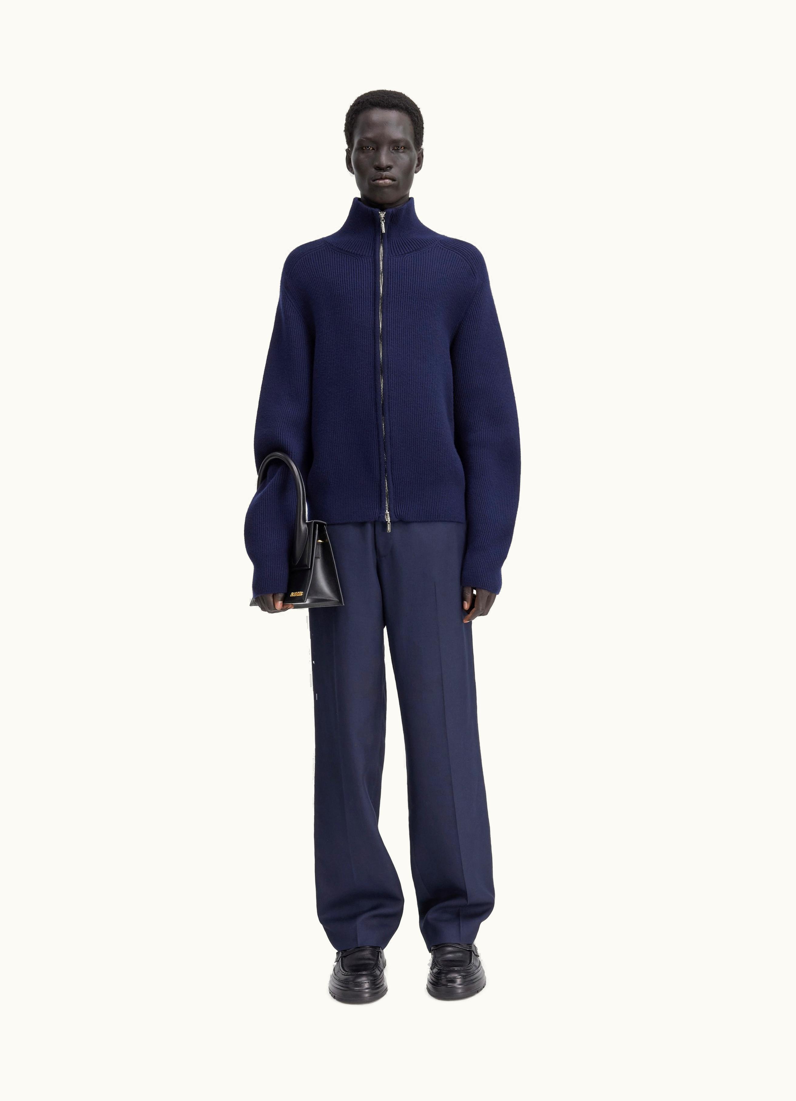 Jacquemus Jacquemus Le Cardigan Zippé Dark Navy