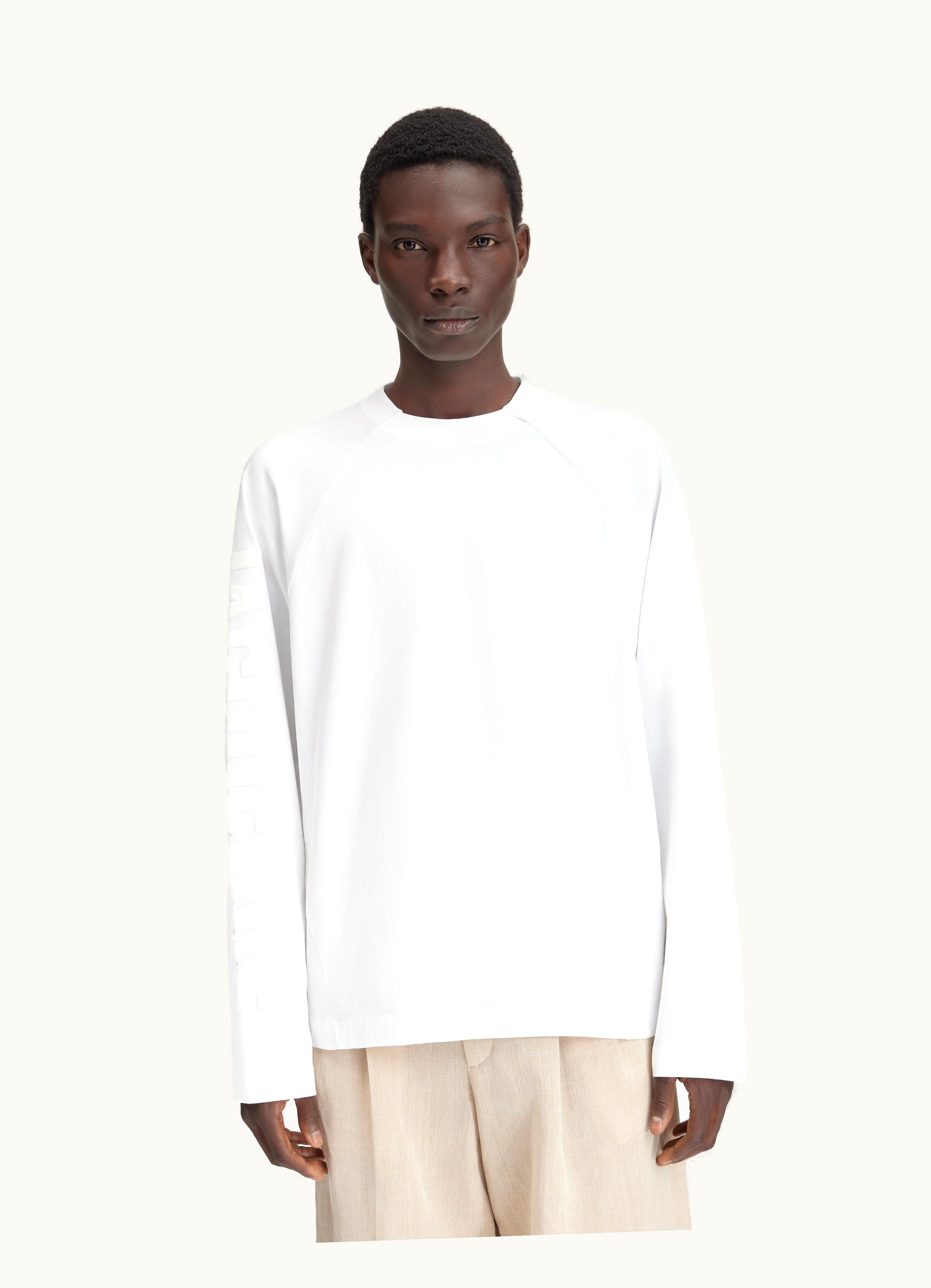 Jacquemus Jacquemus Le T-Shirt Typo Manches Longues White