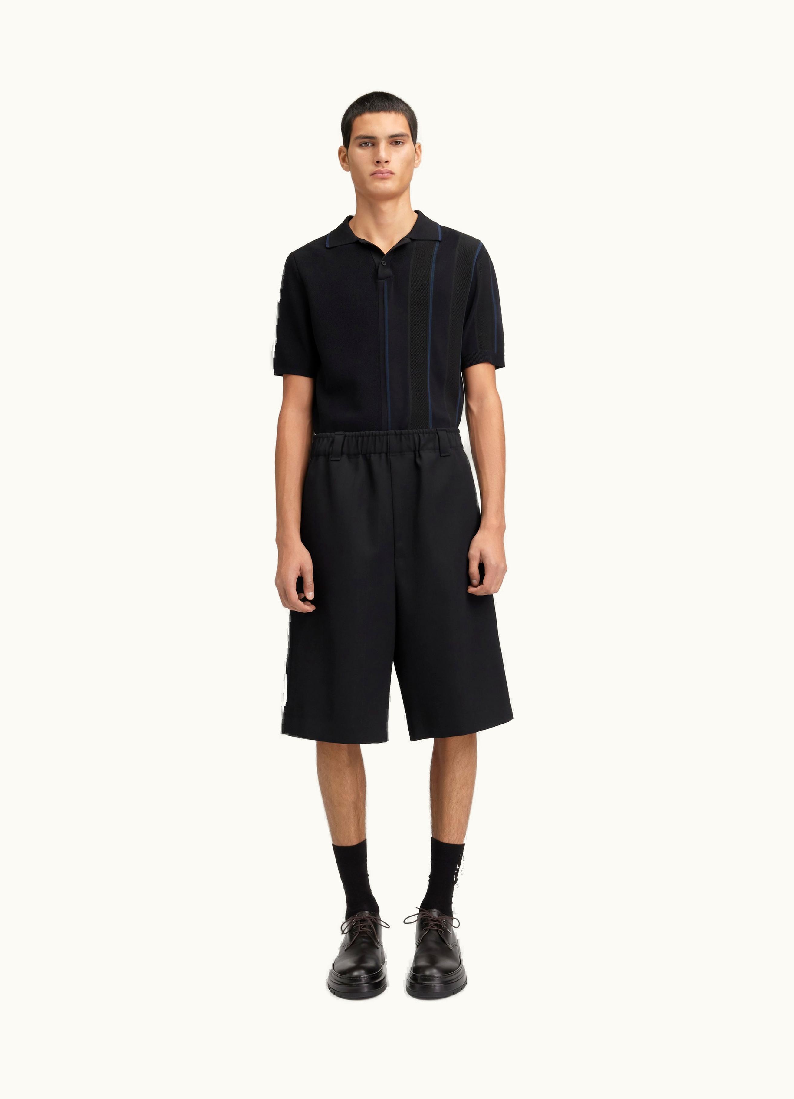 Jacquemus Jacquemus Le Bermuda Juego Jacquard Pinstripe Black