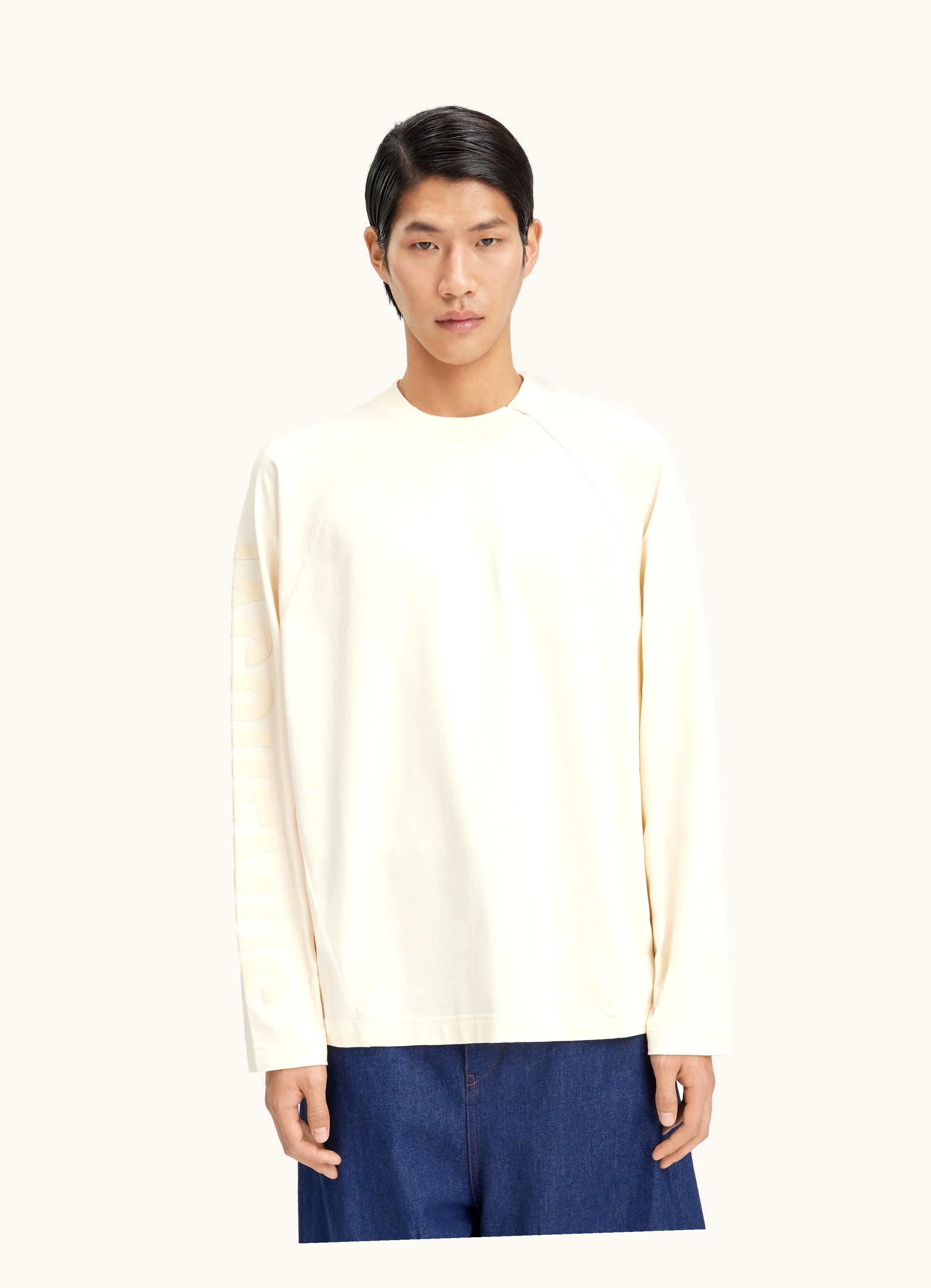 Jacquemus Jacquemus Le T-Shirt Typo Manches Longues Light Beige