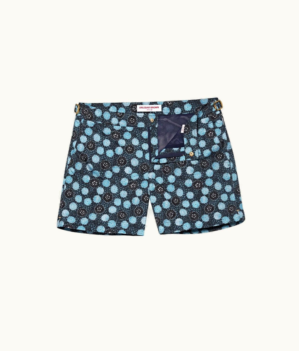 Orlebar Brown Orlebar Brown Springfield Blue Daisy Print Shorter-Length Swim Shorts