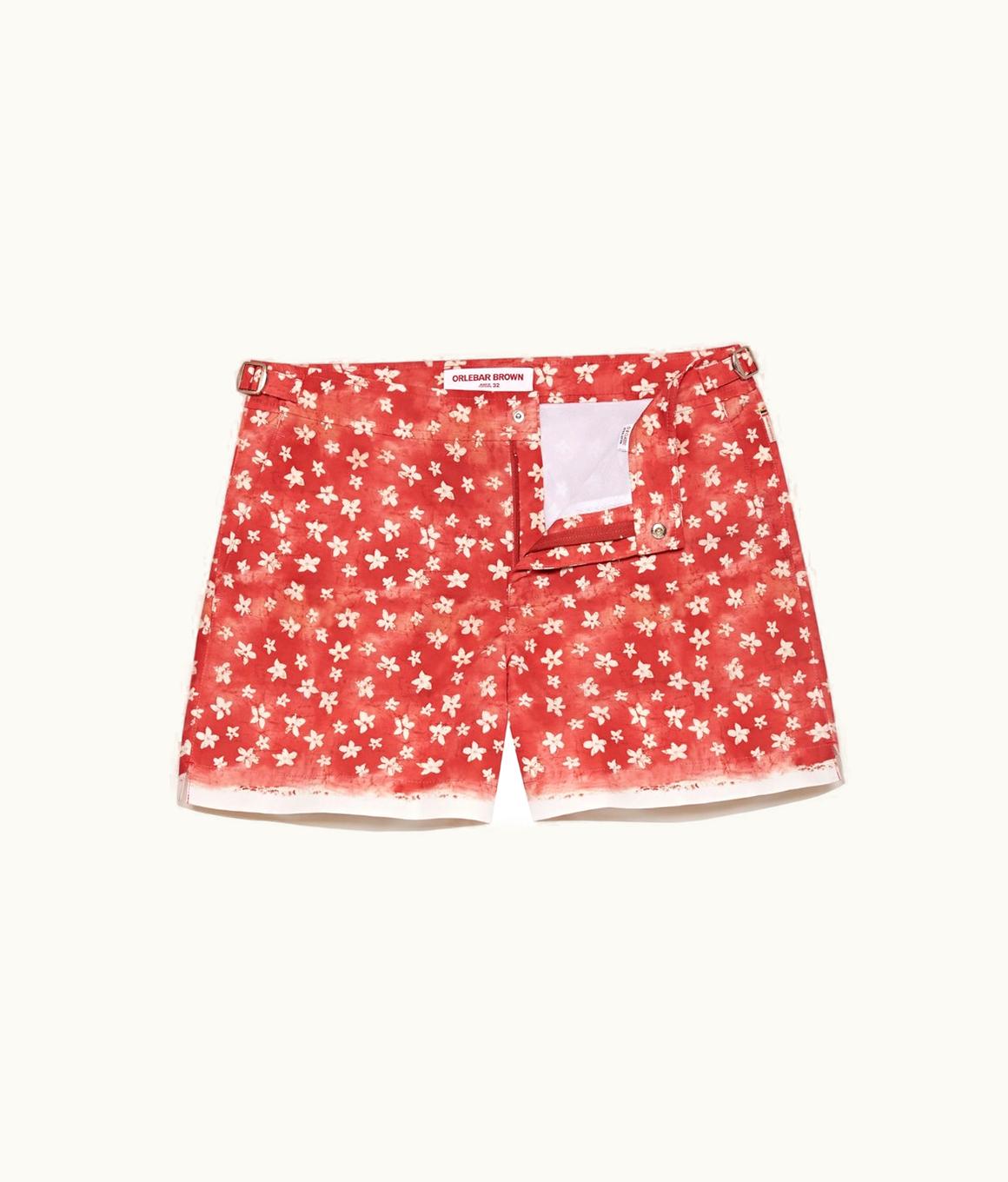 Orlebar Brown Orlebar Brown Cinnamon Summer Red Budding Life Print Shorter-Length Swim Shorts