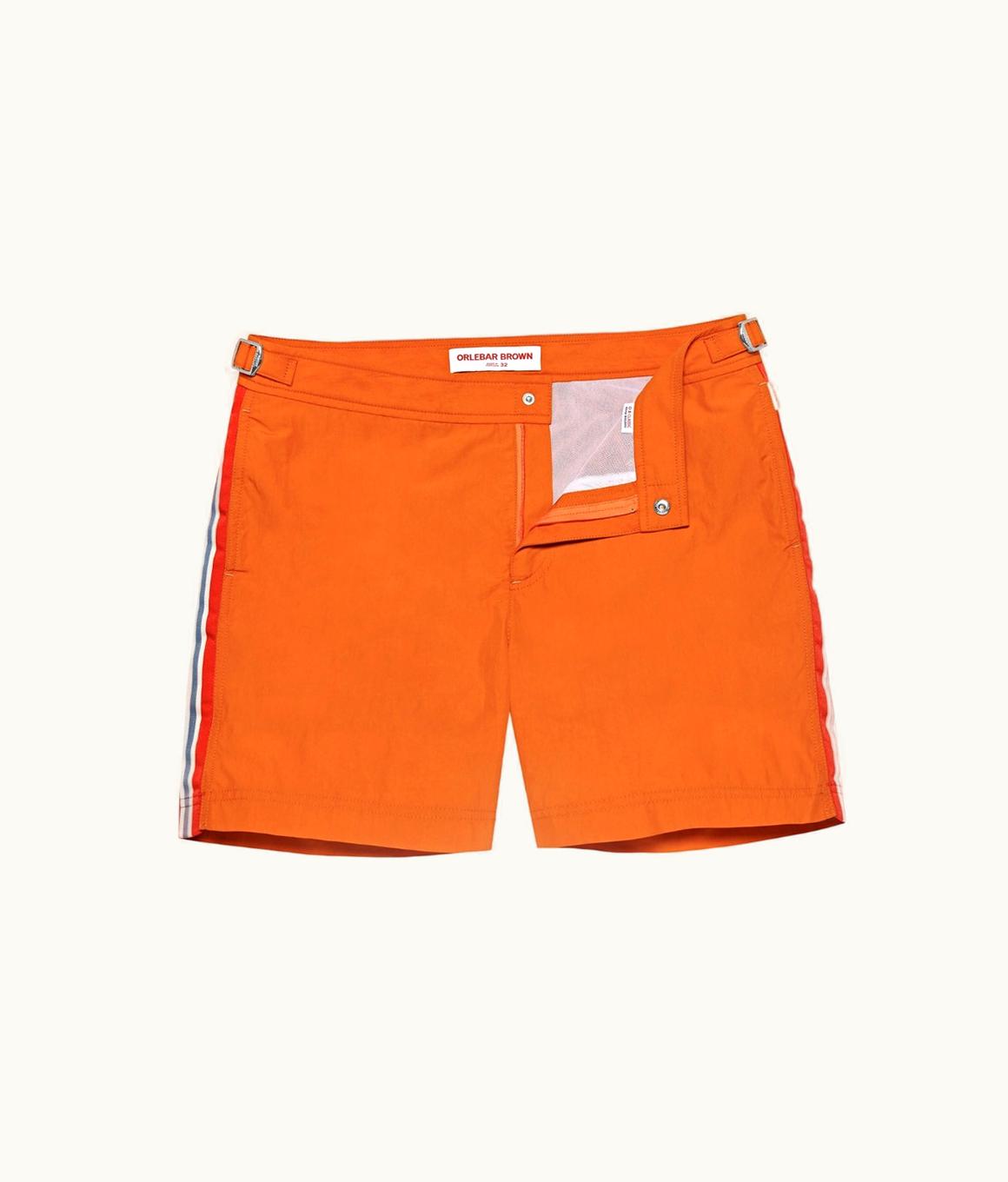 Orlebar Brown Orlebar Brown Tiger Lily Palm Stripe Tape Mid-Length Swim Shorts