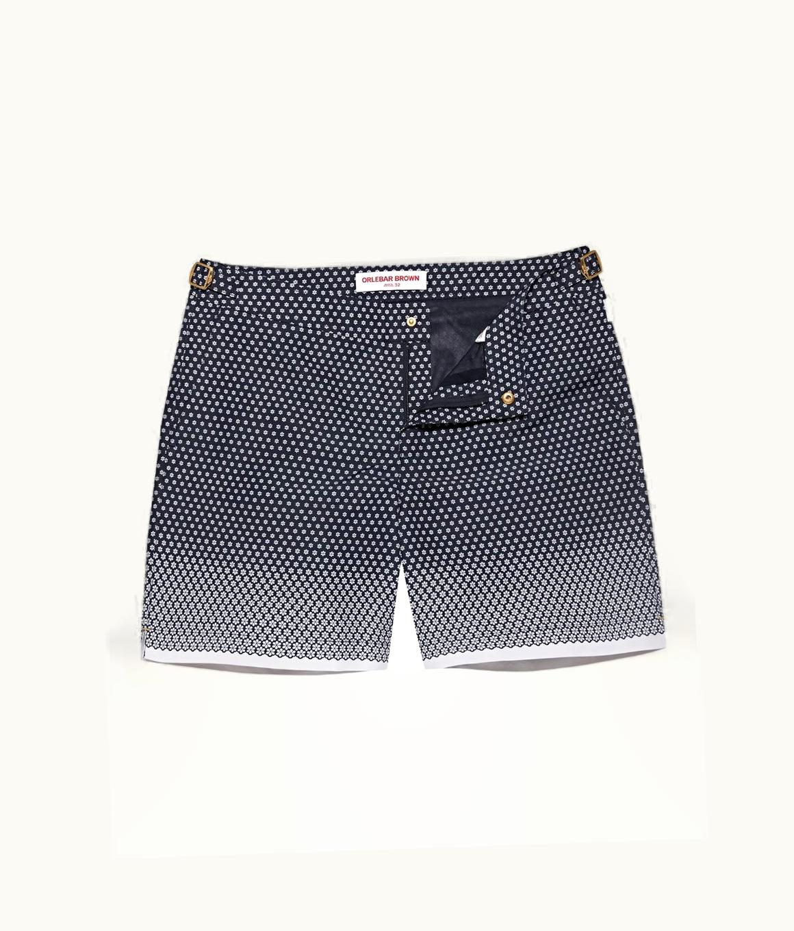 Orlebar Brown Orlebar Brown Night Iris / White Floret Mid-Length Swim Shorts