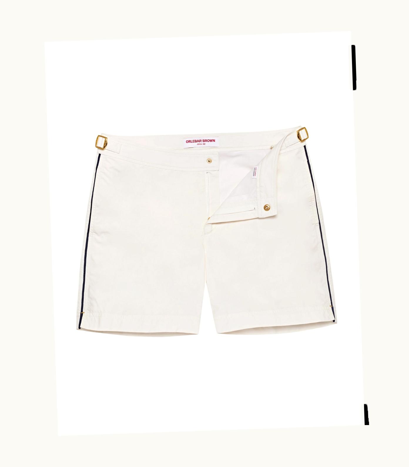 Orlebar Brown Orlebar Brown White Sand Tape Insert Mid-Length Swim Shorts