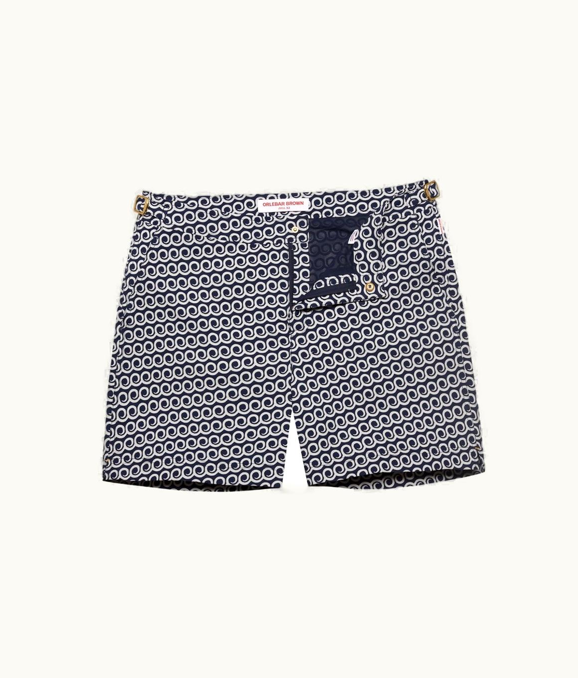 Orlebar Brown Orlebar Brown Midnight Navy Lacuna Jacquard Mid-Length Swim Shorts