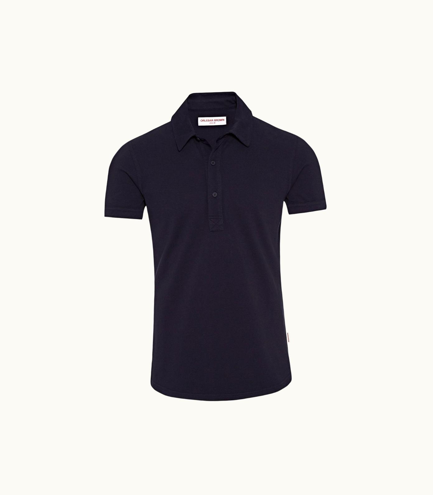 Orlebar Brown Sebastian Tailored - Navy Tailored Fit Piqué Polo Orlebar Brown