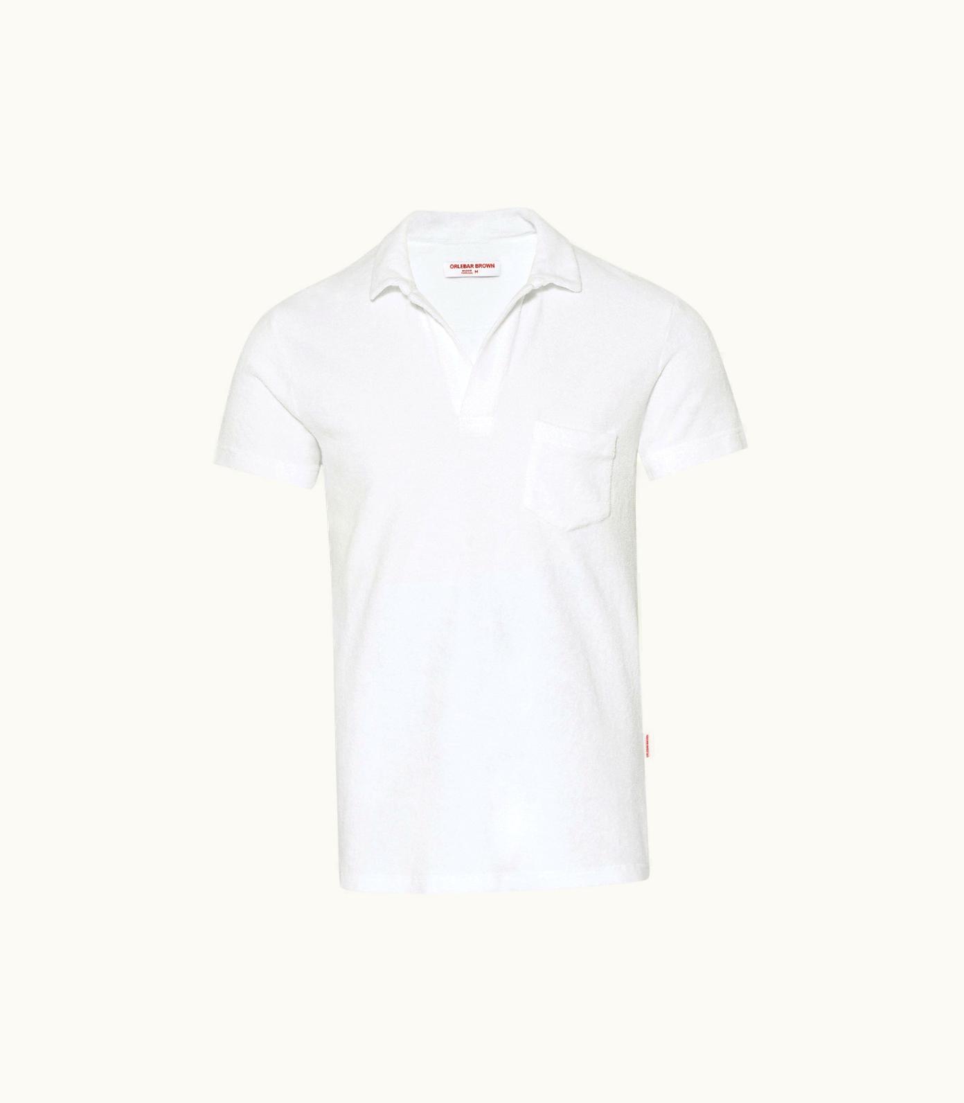 Orlebar Brown Terry - White Towelling Resort Polo Orlebar Brown