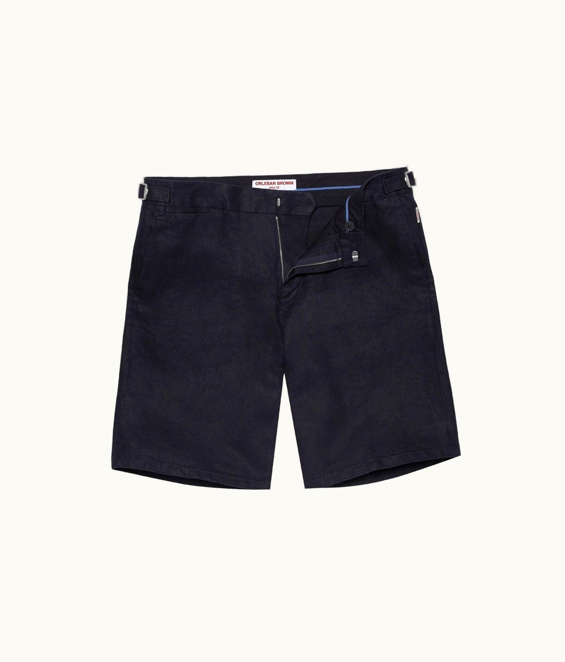 Orlebar Brown Norwich Linen - Navy Tailored-Fit Shorts Orlebar Brown